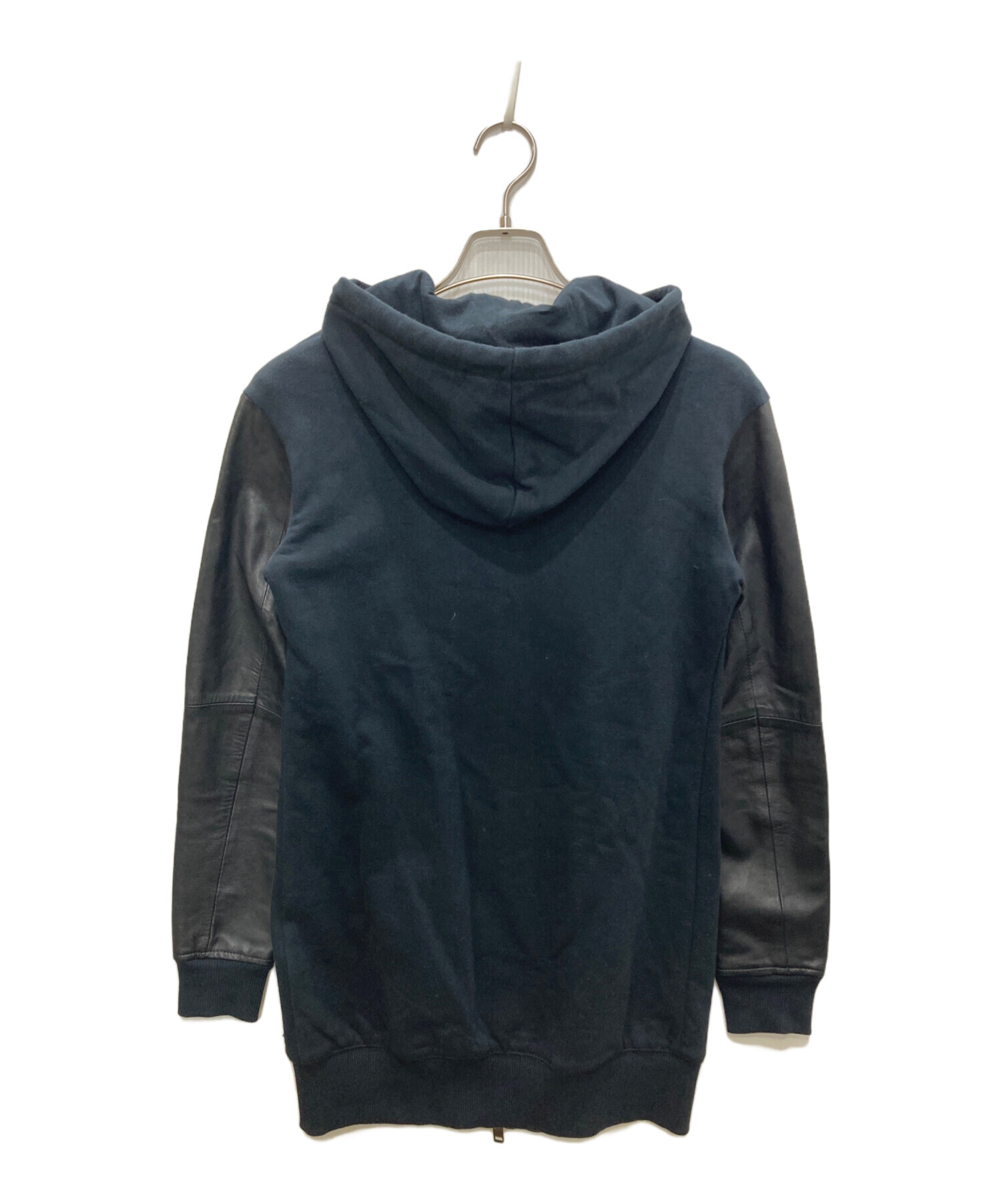中古・古着通販】DIESEL (ディーゼル) ラムレザー切替ジップパーカー