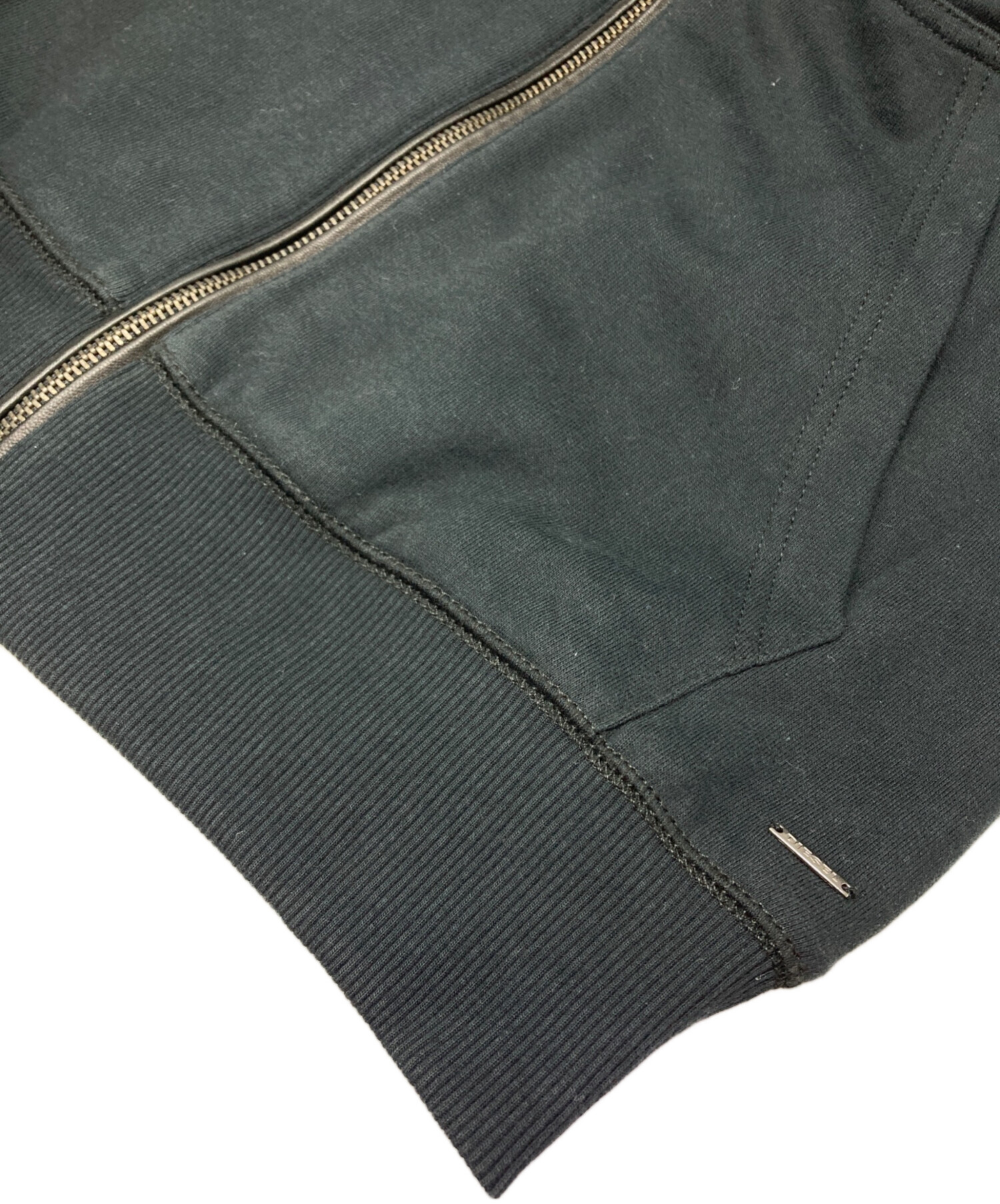 中古・古着通販】DIESEL (ディーゼル) ラムレザー切替ジップパーカー