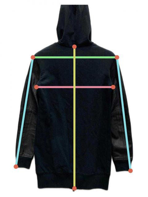 中古・古着通販】DIESEL (ディーゼル) ラムレザー切替ジップパーカー