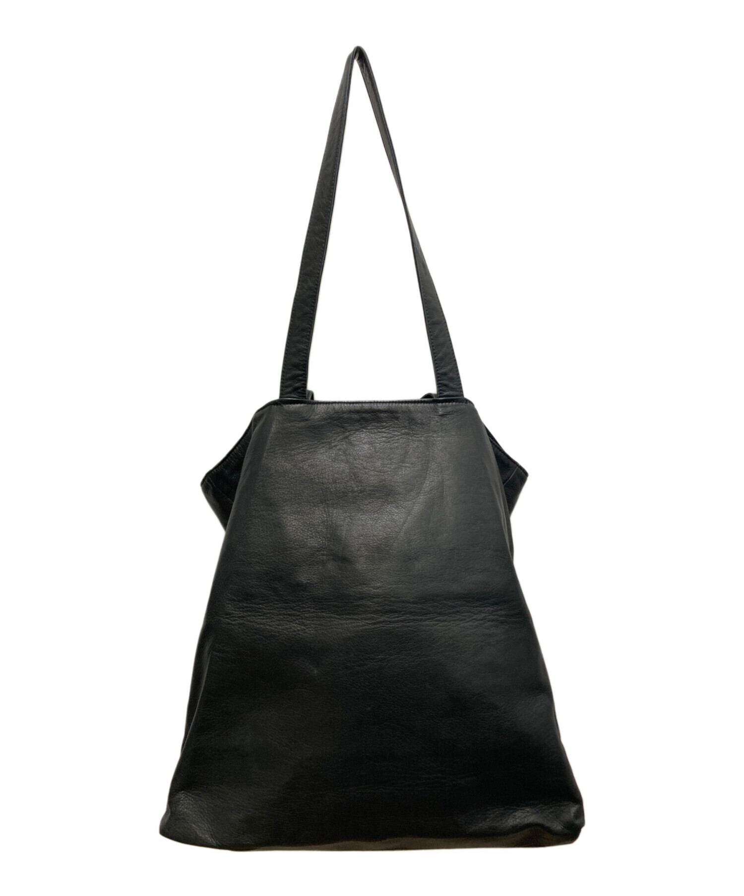 中古・古着通販】YOHJI YAMAMOTO (ヨウジヤマモト) レザーハンドバッグ