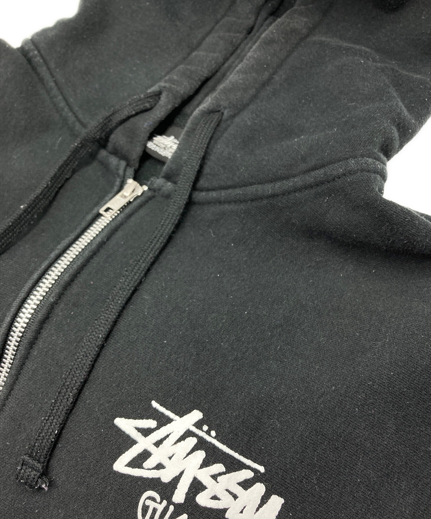 中古・古着通販】stussy (ステューシー) WORLD TOUR ZIP HOOD ブラック 
