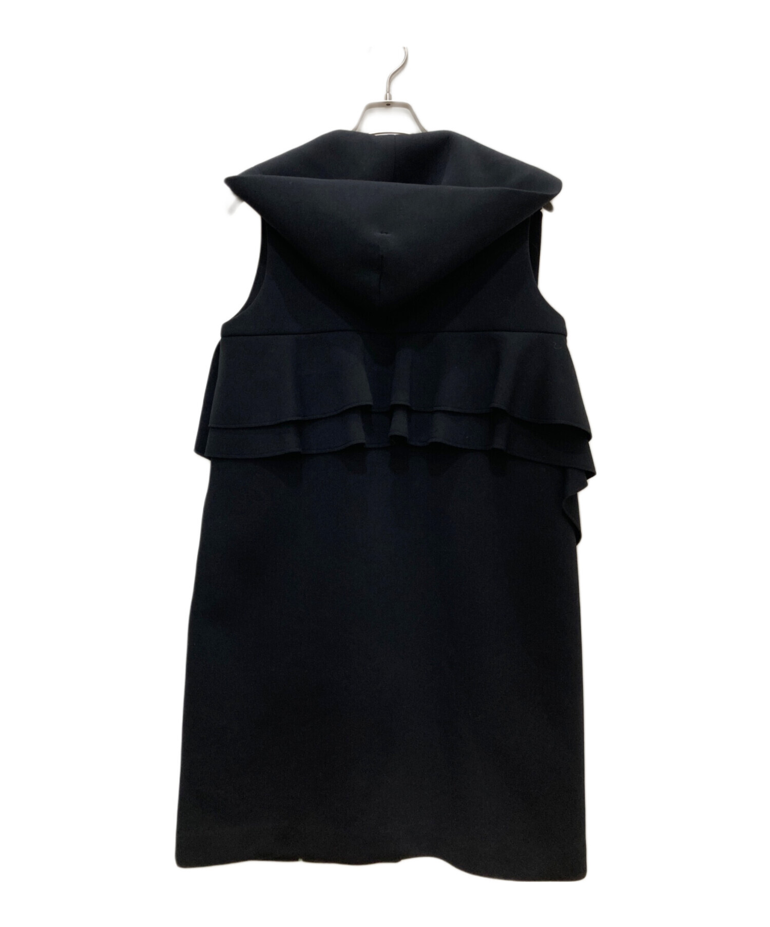 中古・古着通販】yori (ヨリ) ボンディングロングジレ ブラック サイズ