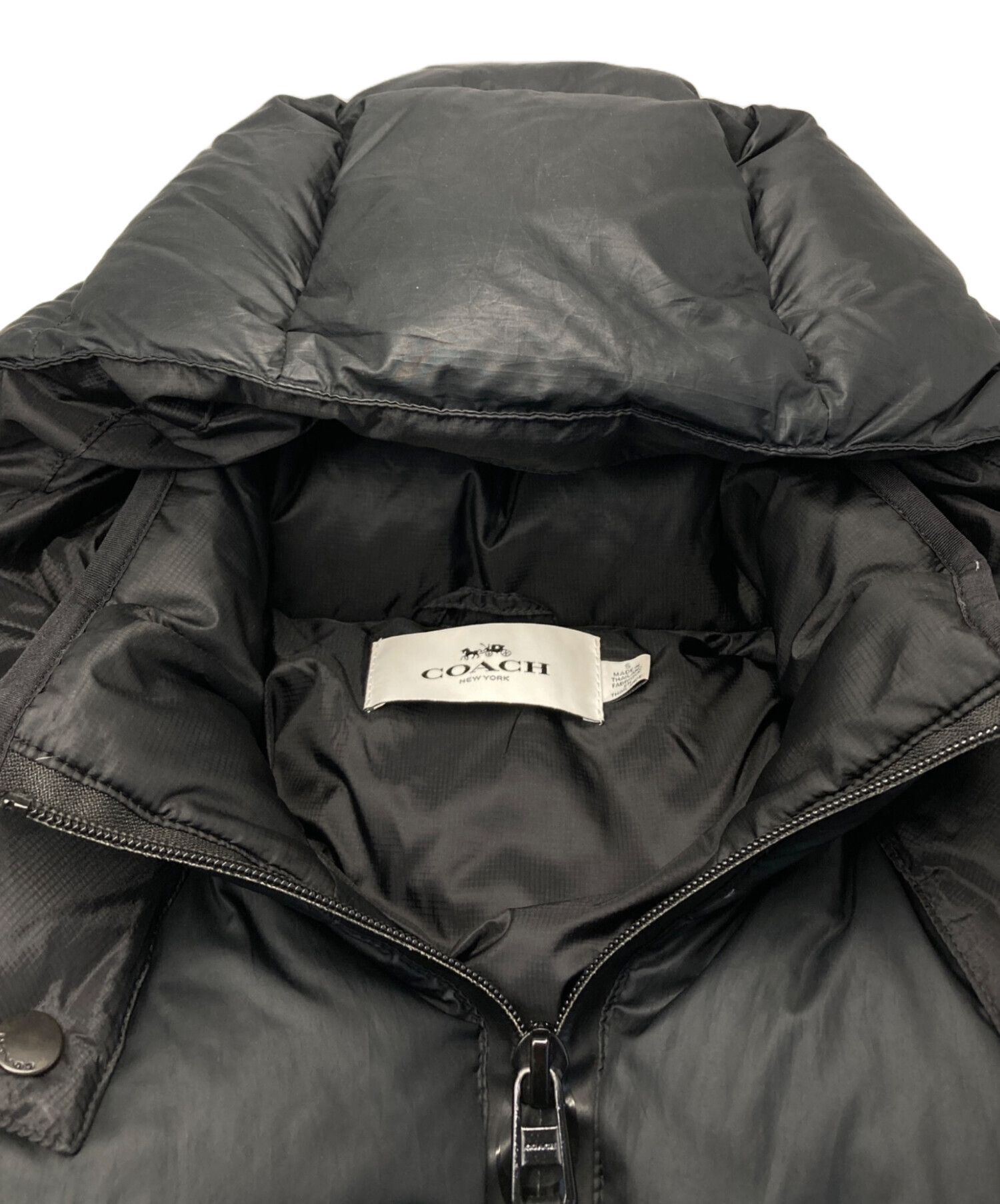 中古・古着通販】COACH (コーチ) ダウンジャケット ブラック サイズ:S