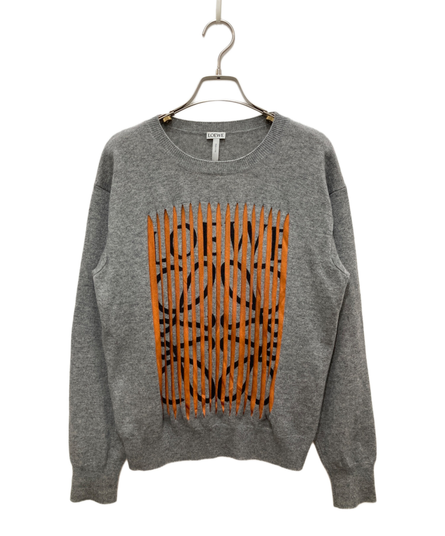 LOEWE ロエベ カシミヤ ニット トップス セーター ネイビー チャーム付 