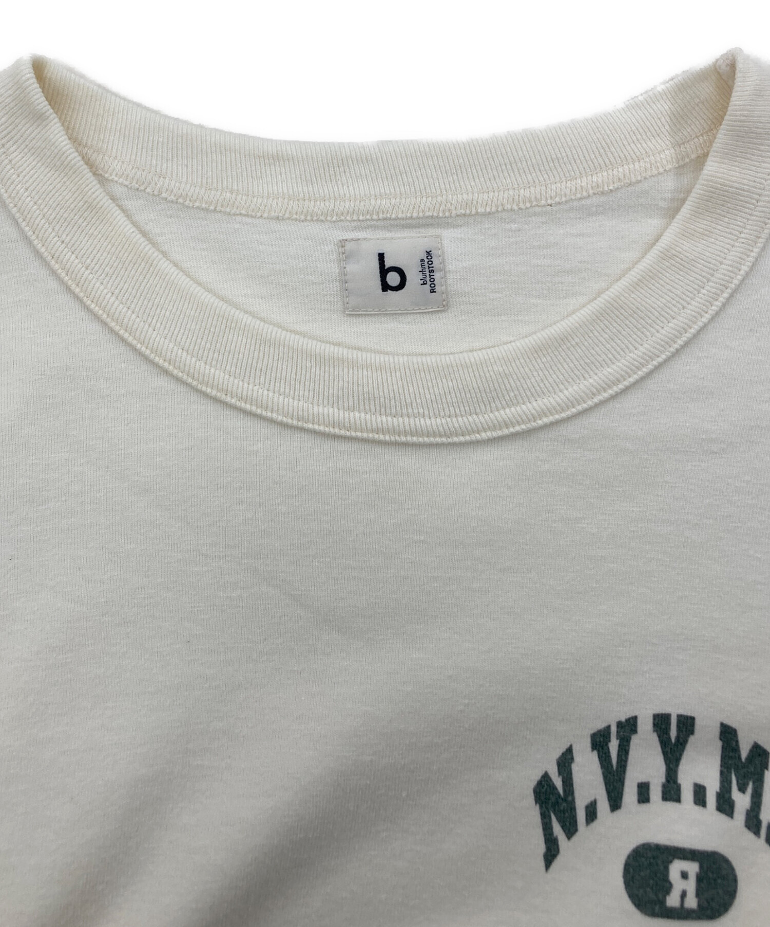 中古・古着通販】BLURHMS (ブラームス) プリントTシャツ ホワイト