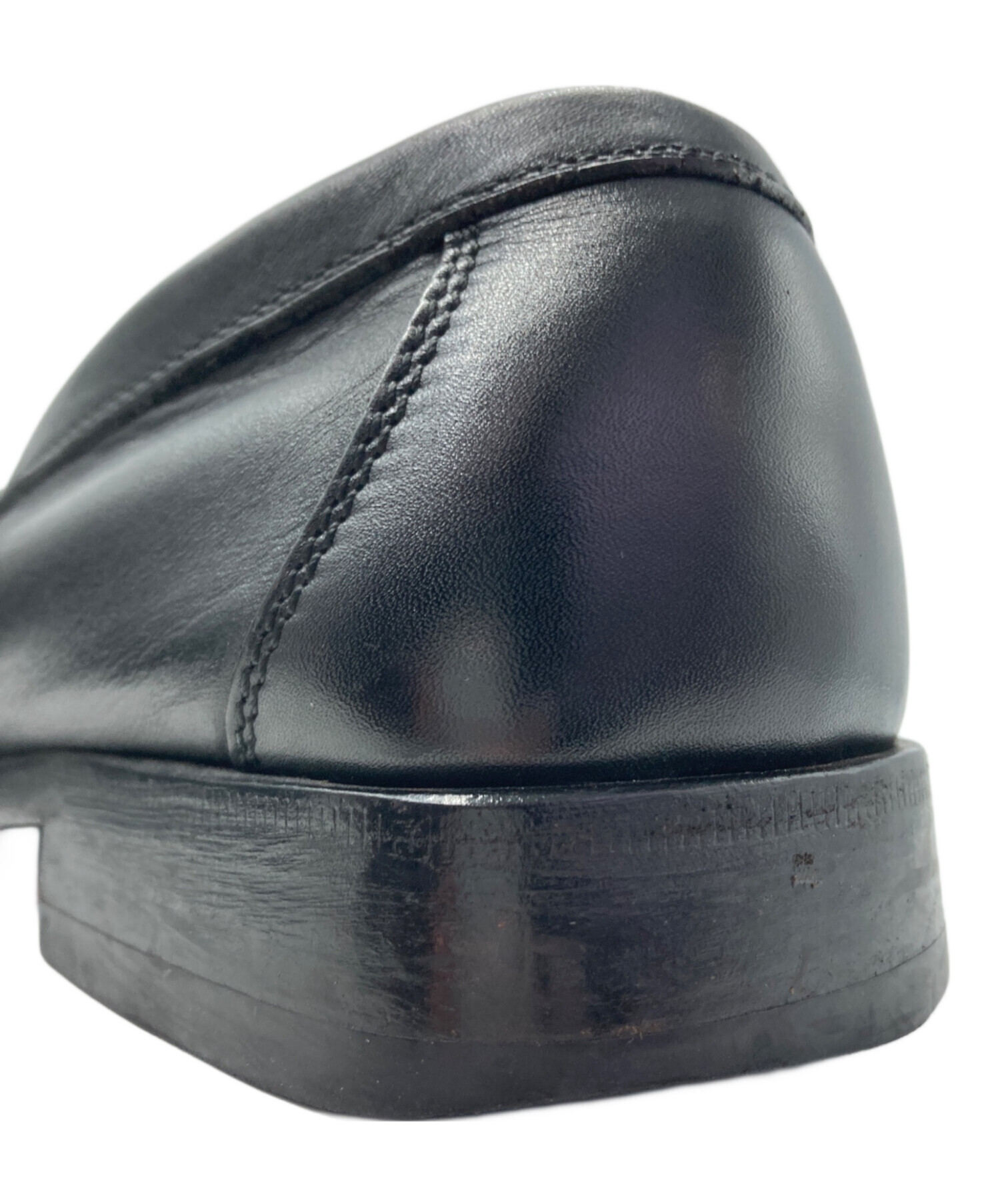 中古・古着通販】GUCCI (グッチ) スクエアレザーシューズ ブラック