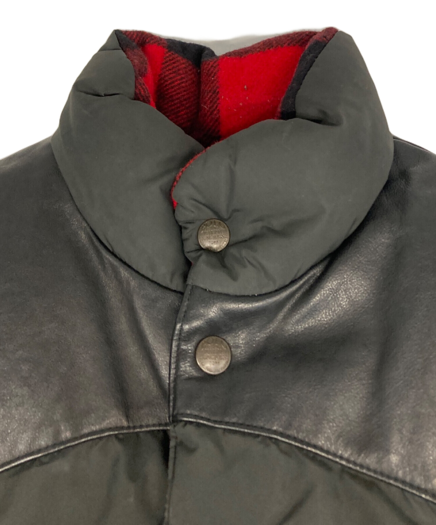 レ*ド様 ポロラルフローレン レザー切替 ダウンベスト M Ralph Laur 中古・古着通販】POLO RALPH LAUREN (ポロ・ラルフローレン) レザー