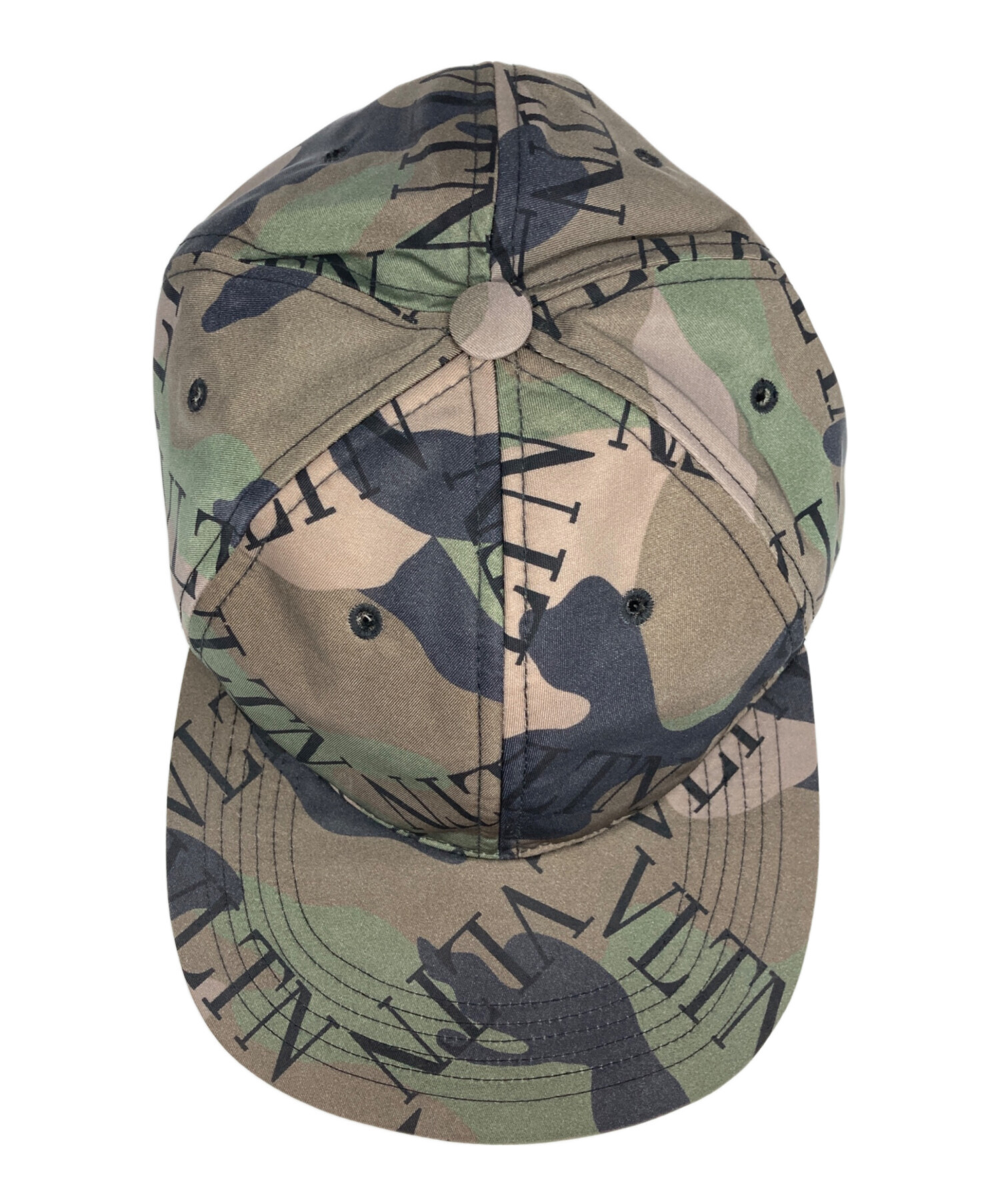 ヴァレンティノ キャップ 帽子 58サイズ 中古・古着通販】VALENTINO (ヴァレンティノ) カモフラ柄キャップ