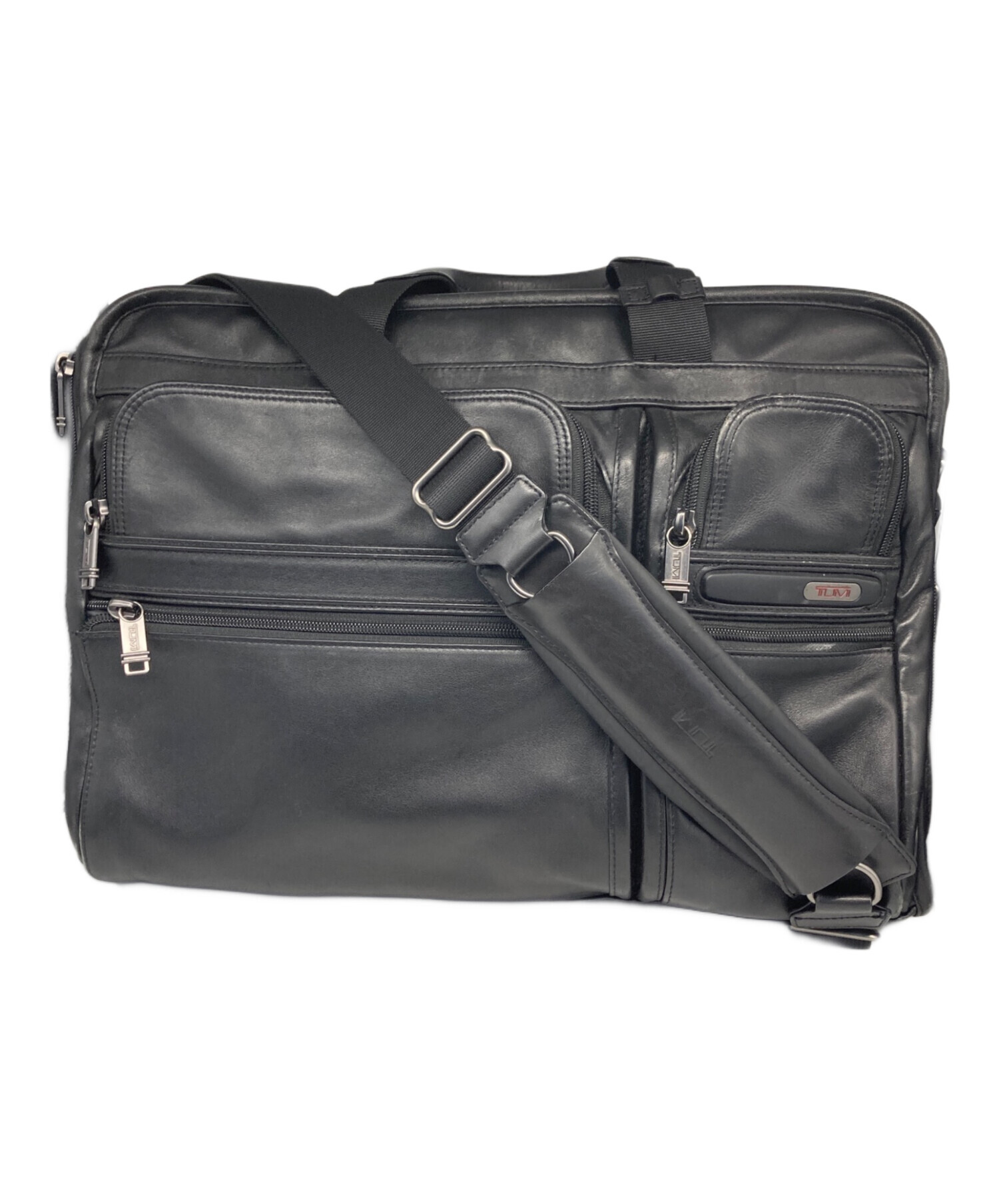 中古・古着通販】TUMI (トゥミ) レザーブリーフケース ブラック