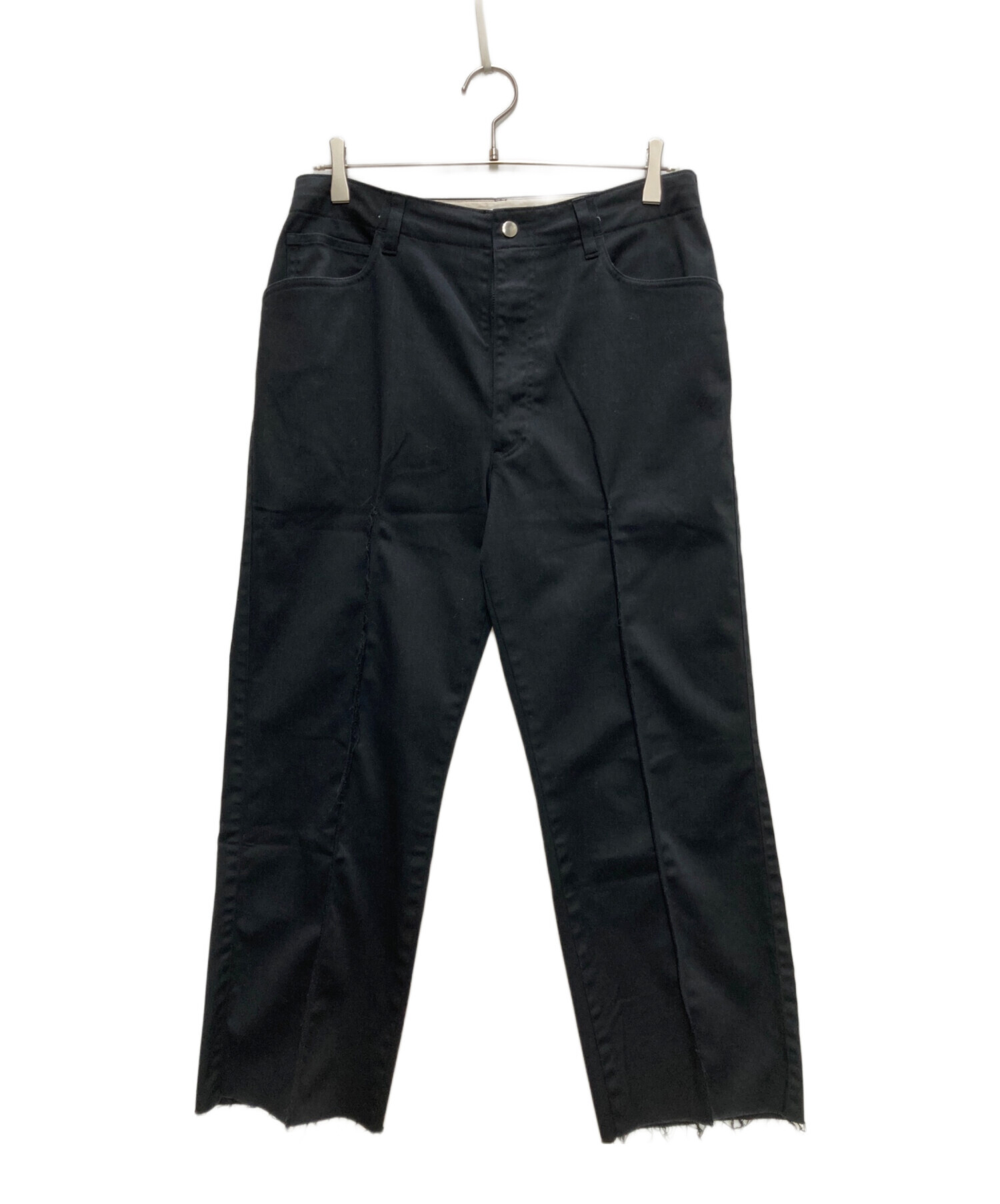 中古・古着通販】e.sen (イーセン) センタープリーツパンツ ブラック