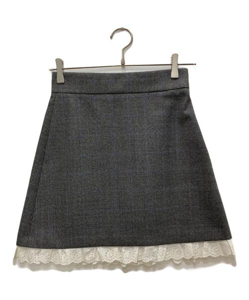 中古・古着通販】MIU MIU (ミュウミュウ) チェックミニスカート グレー
