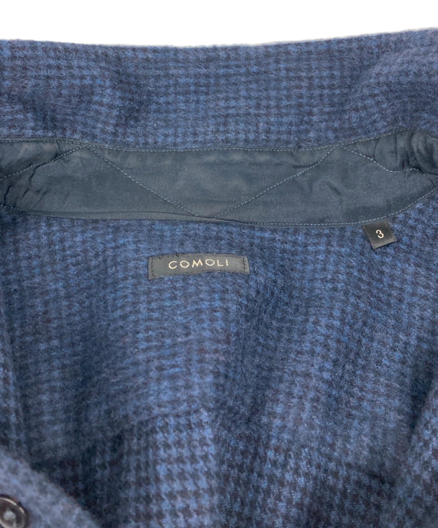 中古・古着通販】COMOLI (コモリ) W/CA ハウンドトゥース CPO ネイビー