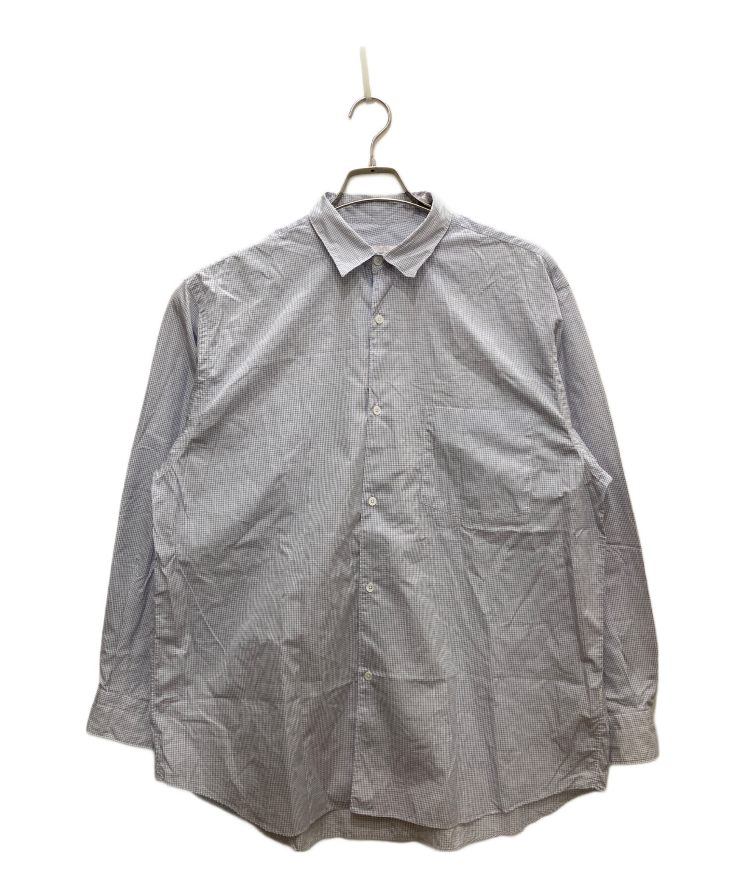 中古・古着通販】COMOLI (コモリ) ポプリンシャツ ブルー サイズ:4