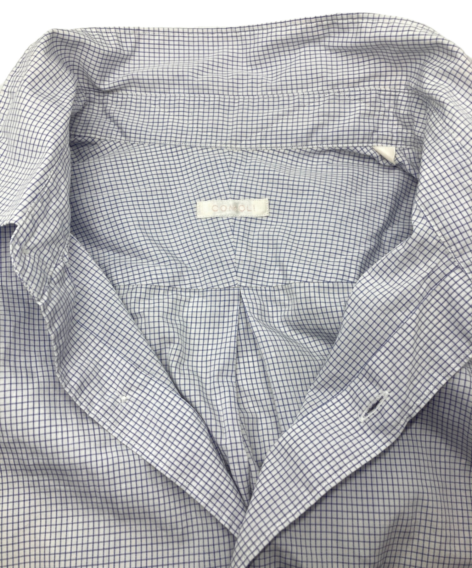 中古・古着通販】COMOLI (コモリ) ポプリンシャツ ブルー サイズ:4