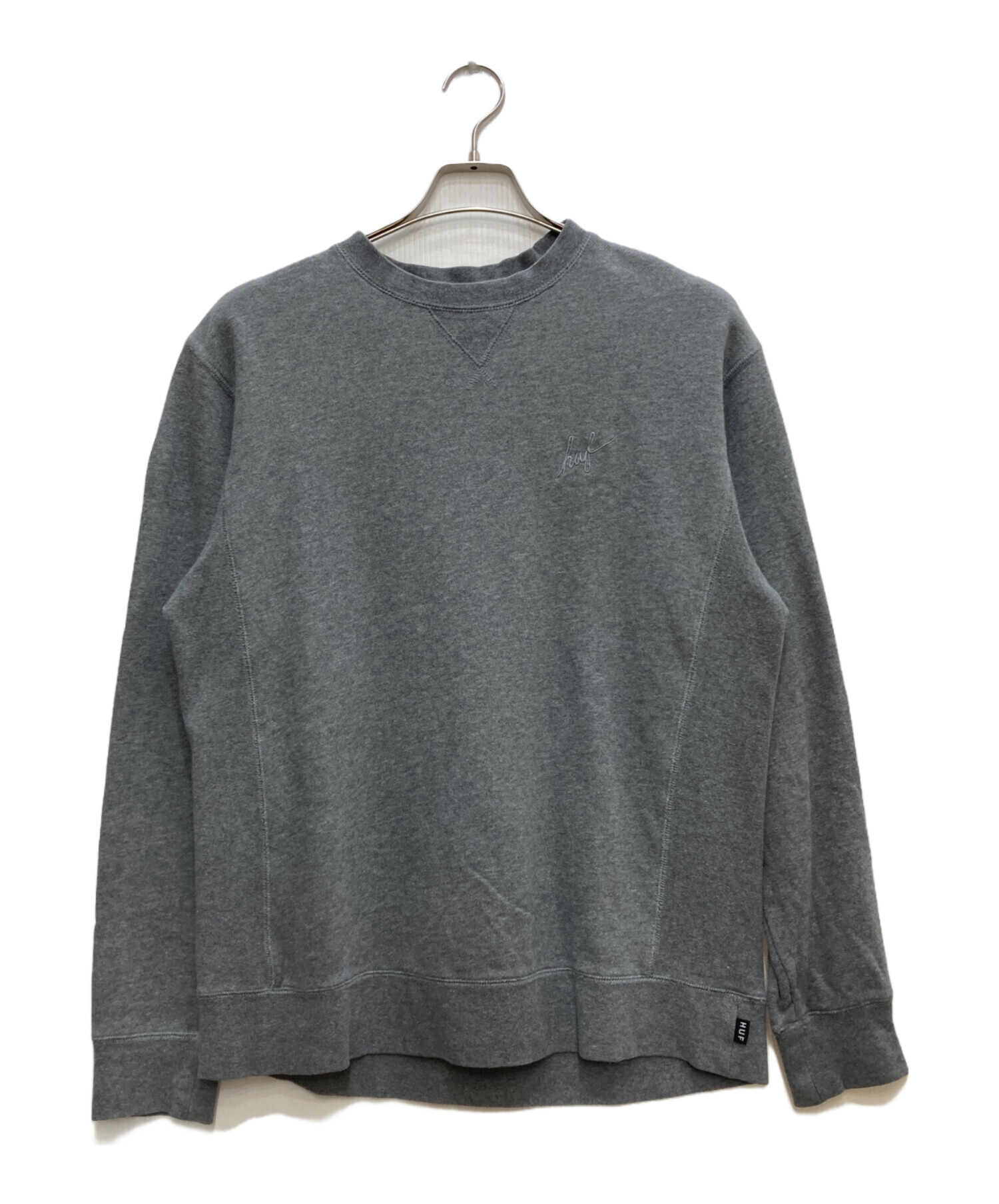 中古・古着通販】HUF (ハフ) ロゴスウェット グレー サイズ:S 