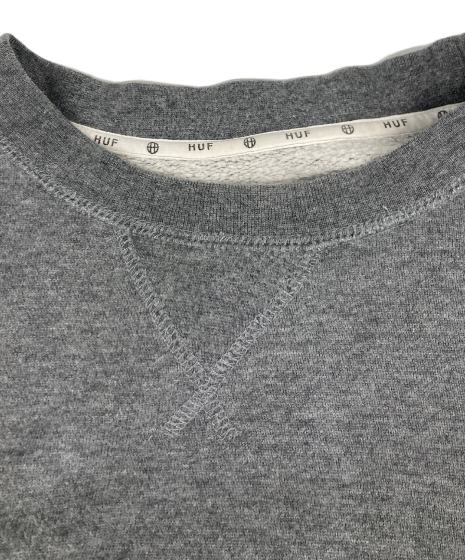 中古・古着通販】HUF (ハフ) ロゴスウェット グレー サイズ:S 
