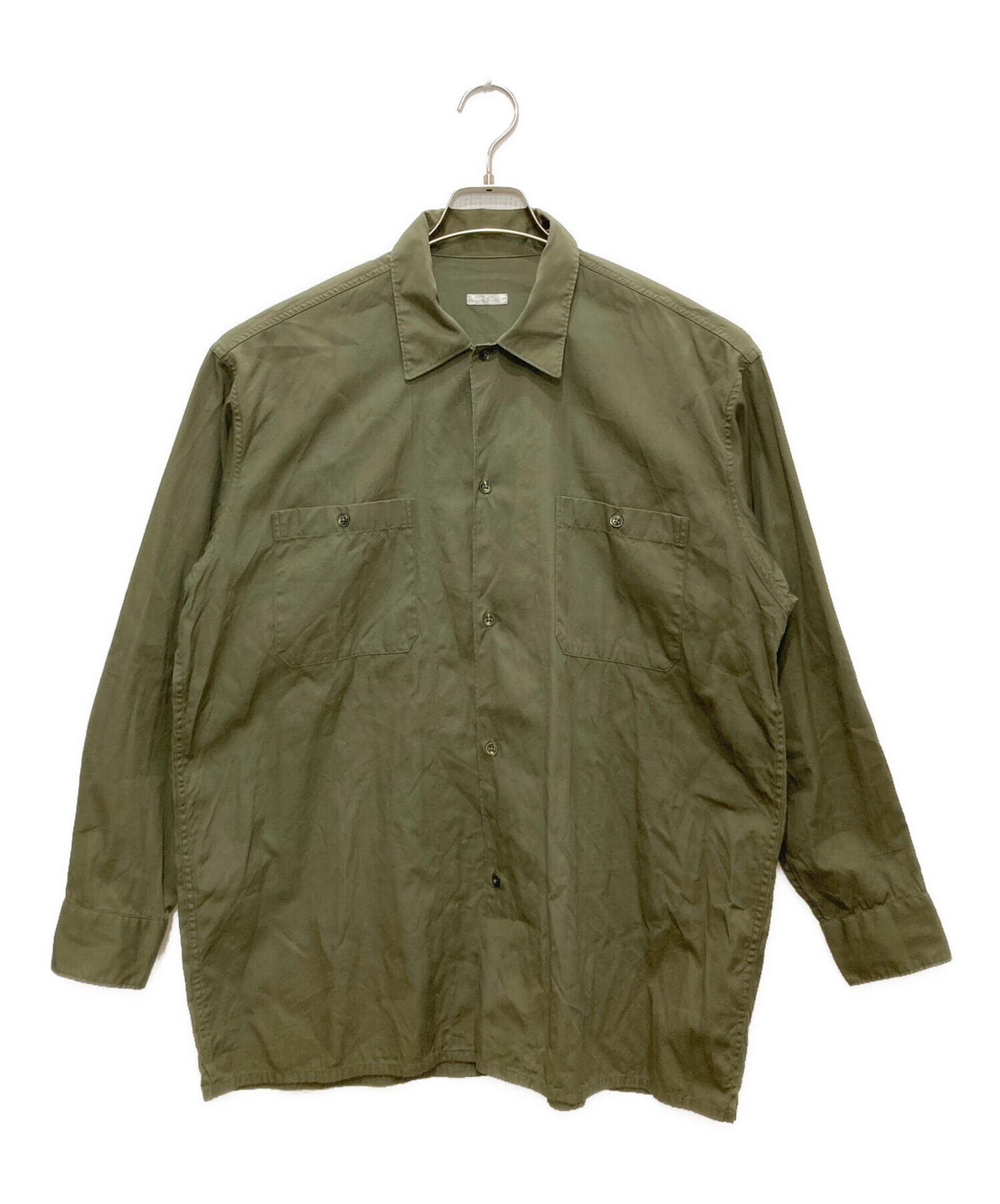 中古・古着通販】COMOLI (コモリ) OD オープンカラーシャツ カーキ