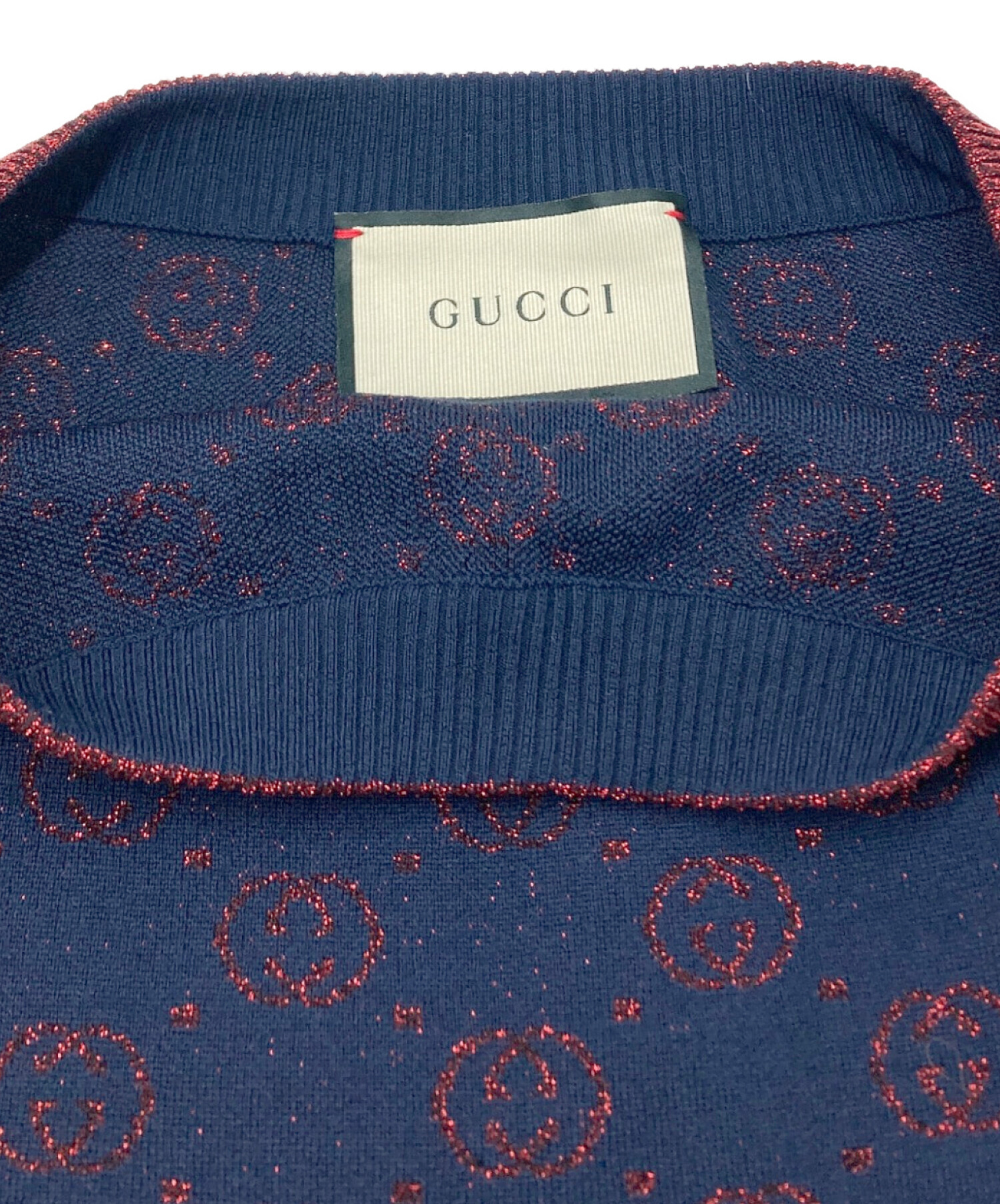 中古・古着通販】GUCCI (グッチ) インターロッキングG ラメニット