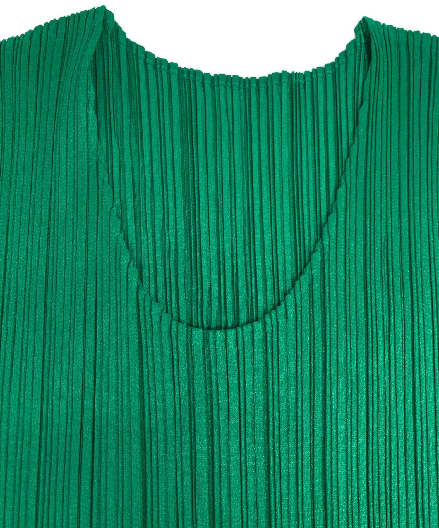 美品✨PLEATS PLEASE ロングワンピース　蛍光色　グリーン　スリット 美品✨PLEATS PLEASE ロングワンピース 蛍光色 グリーン スリット