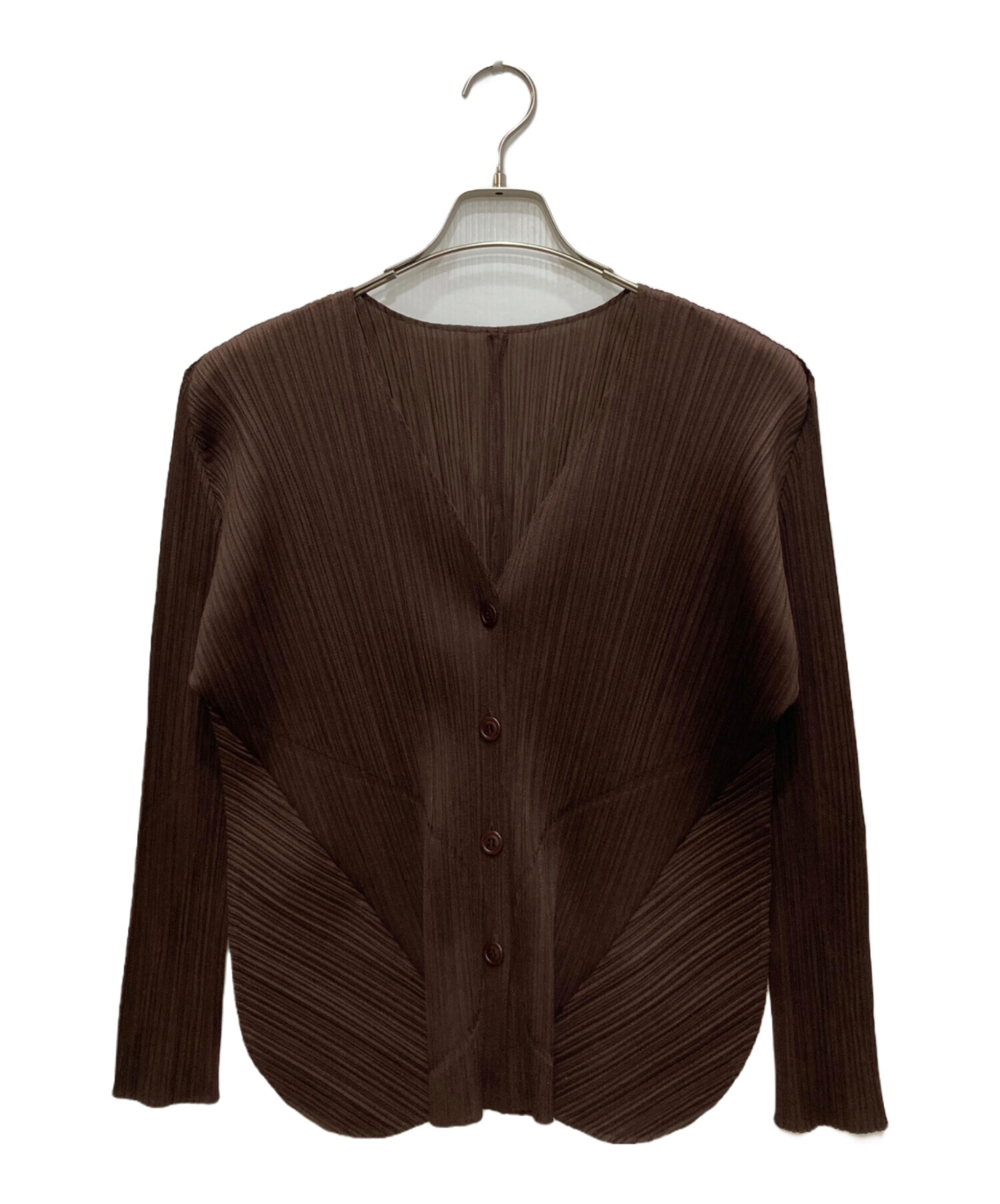 プリーツプリーズ　Pleats Please カーディガン 中古・古着通販】PLEATS PLEASE (プリーツプリーズ) 変形カーディガン