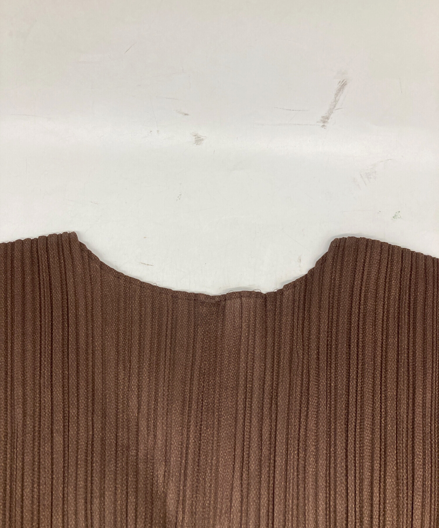 PLEATSPLEASEダークブラウン　カーディガン 長袖 中古・古着通販】PLEATS PLEASE (プリーツプリーズ) 変形カーディガン