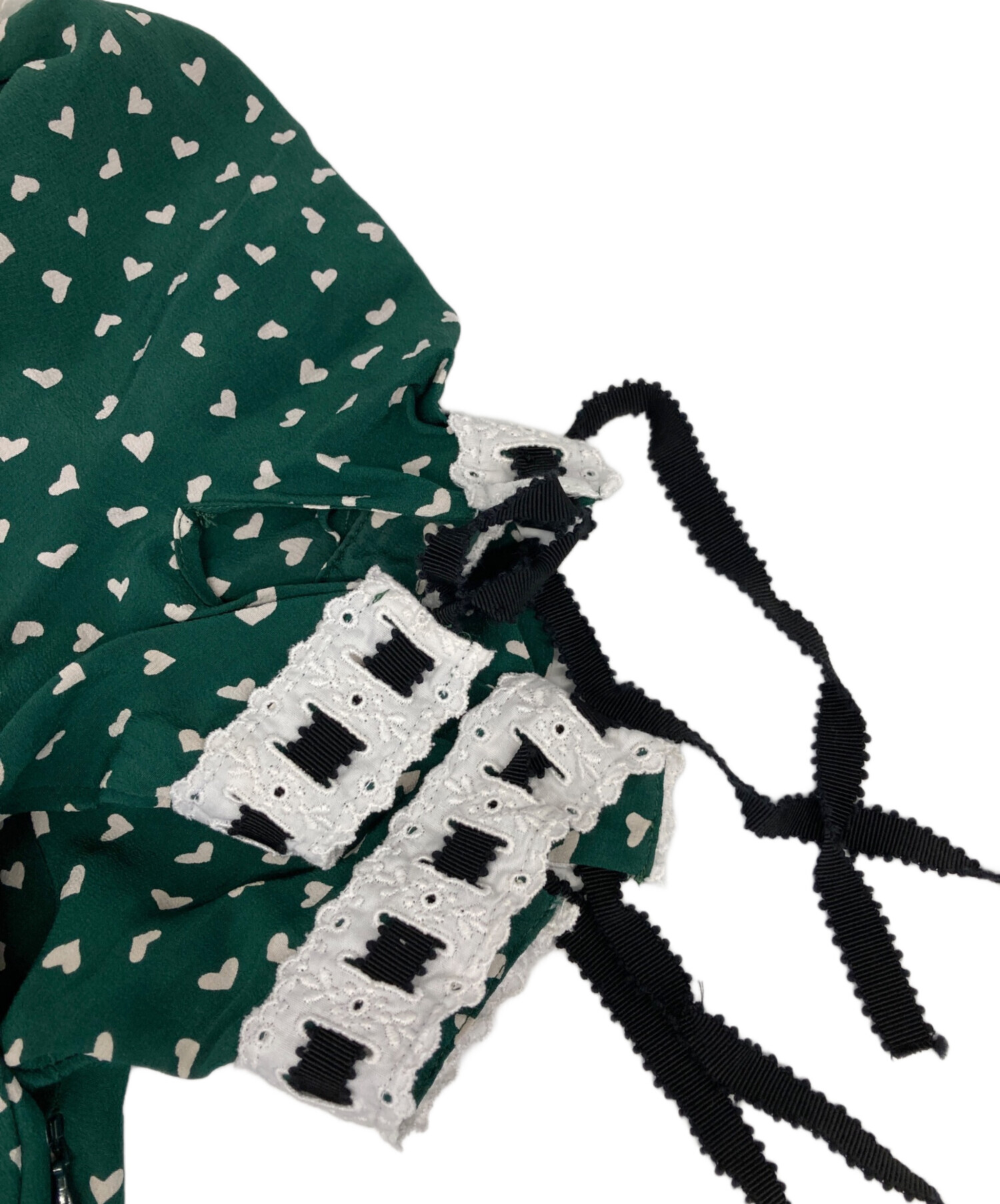 中古・古着通販】MIU MIU (ミュウミュウ) 総柄ワンピース グリーン