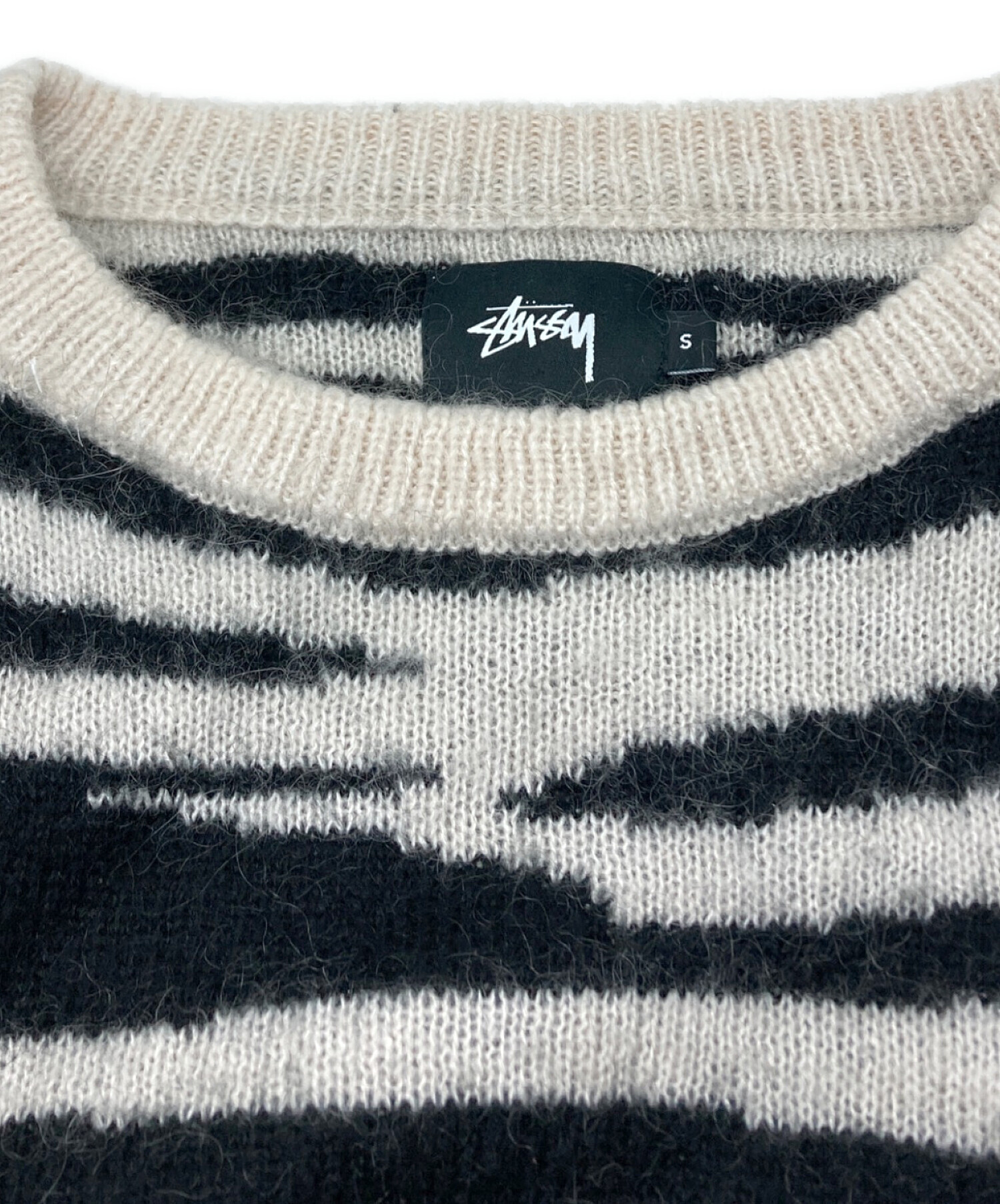 中古・古着通販】stussy (ステューシー) ゼブラ柄モヘアニット