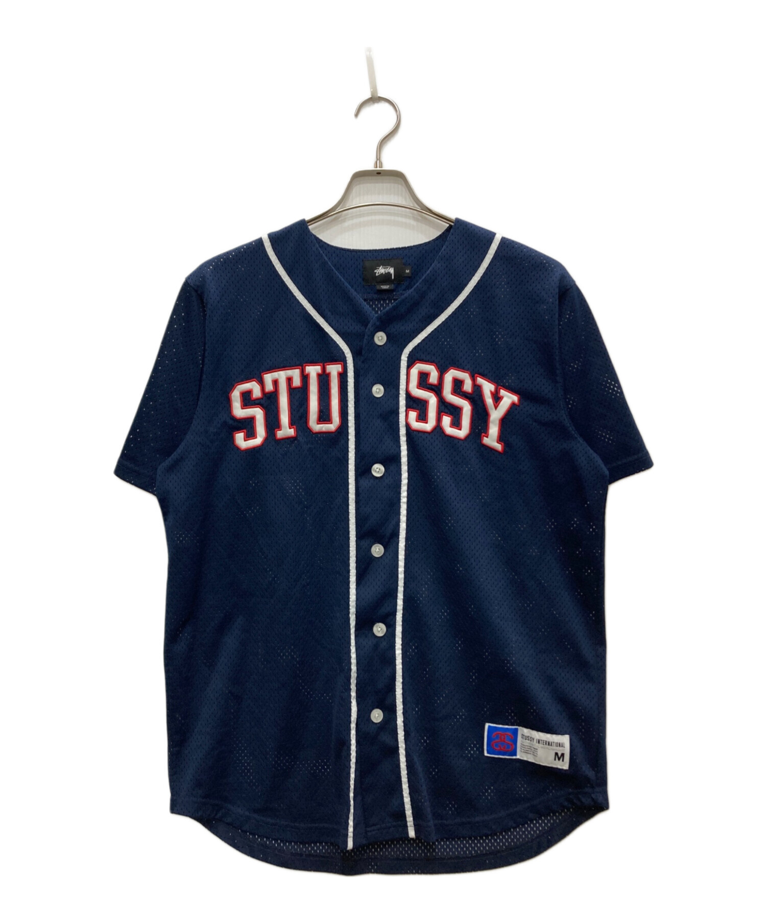 STUSSY ステューシー ベースボール シャツ Mサイズ 中古・古着通販】stussy (ステューシー) ベースボールシャツ ネイビー