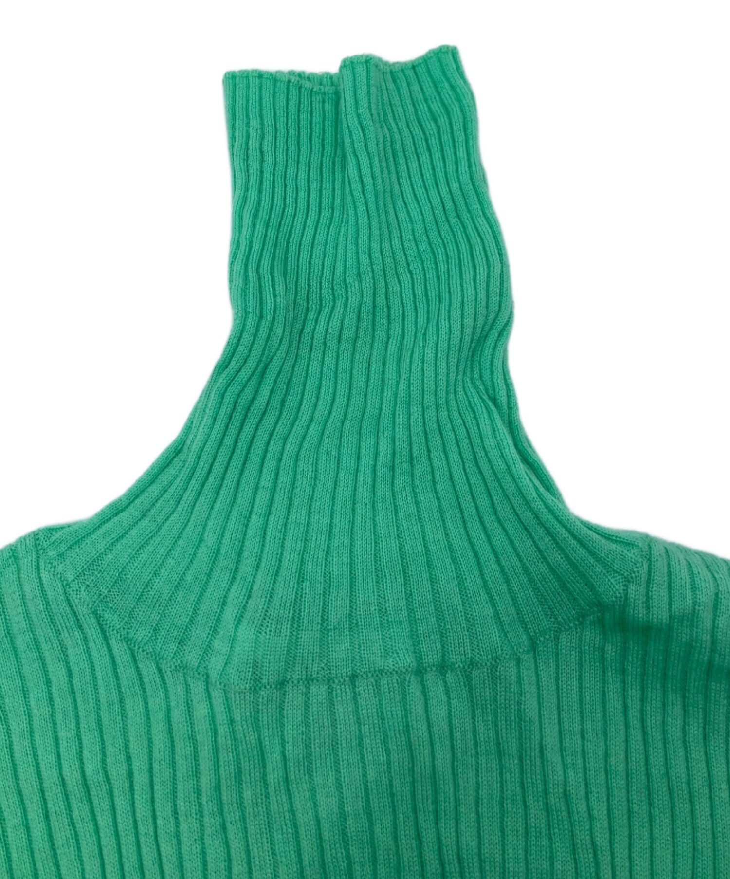 nagonstans ハイネックロングスリーブ　グリーン 中古・古着通販】nagonstans (ナゴンスタンス) ウールタートルニット