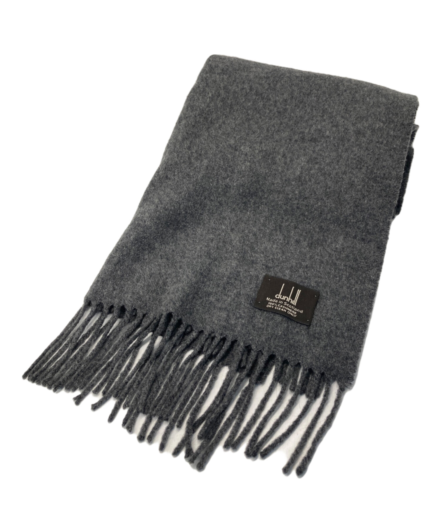 ダンヒル dunhill カシミヤ　100 マフラー ストール チェック柄 中古・古着通販】dunhill (ダンヒル) カシミヤ100％ストール グレー