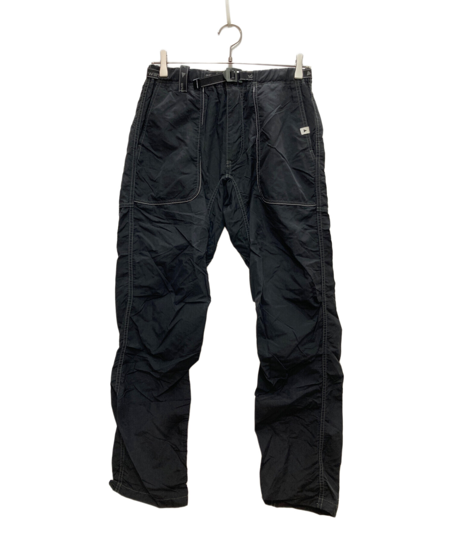 アンドワンダー ナイロンクライミングパンツ サイズ4 ブラック 中古・古着通販】and wander (アンドワンダー) ナイロンクライミング