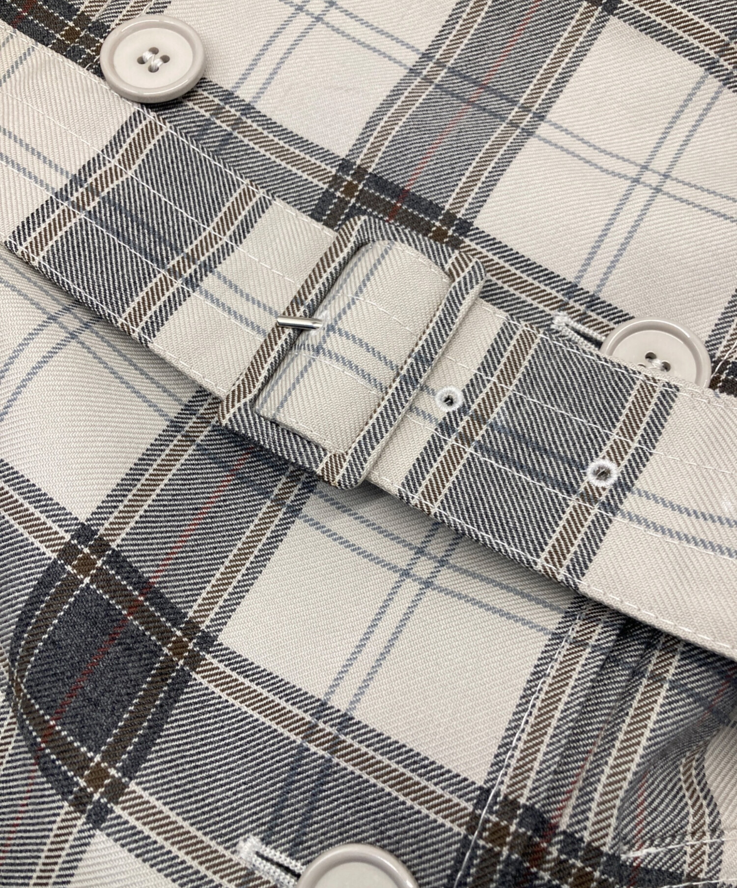 中古・古着通販】MIU MIU (ミュウミュウ) チェックトレンチコート