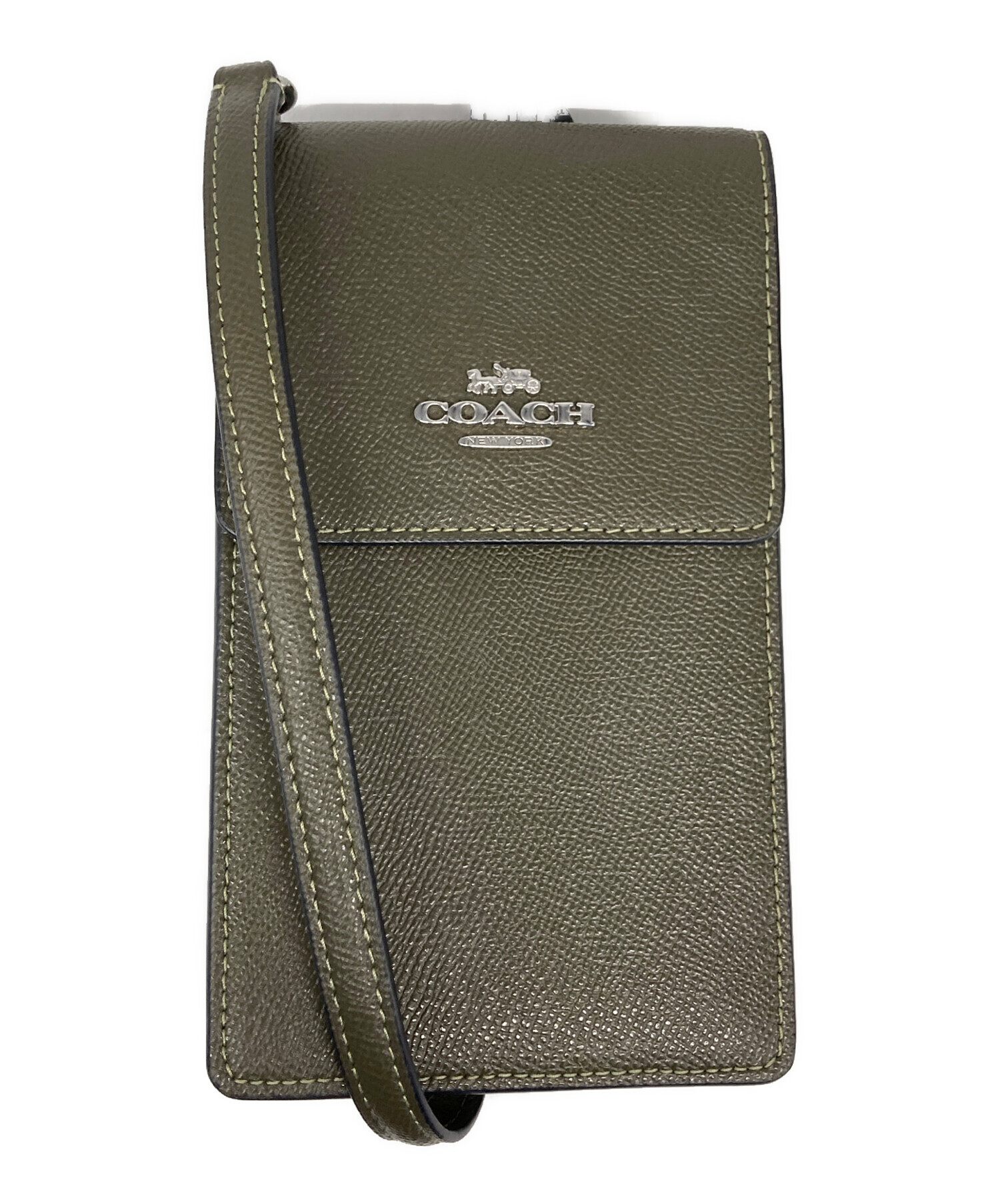 中古・古着通販】COACH (コーチ) ミニショルダーポーチ カーキ 