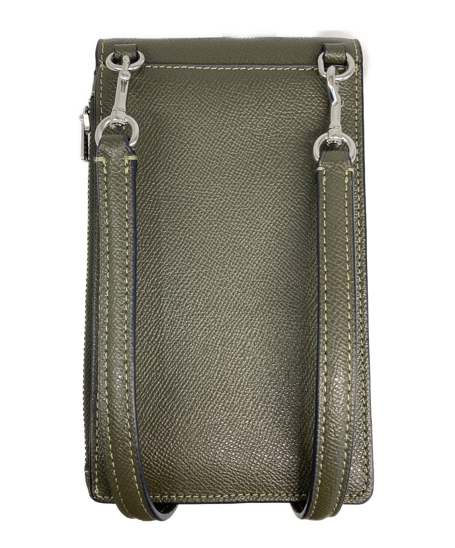 中古・古着通販】COACH (コーチ) ミニショルダーポーチ カーキ 