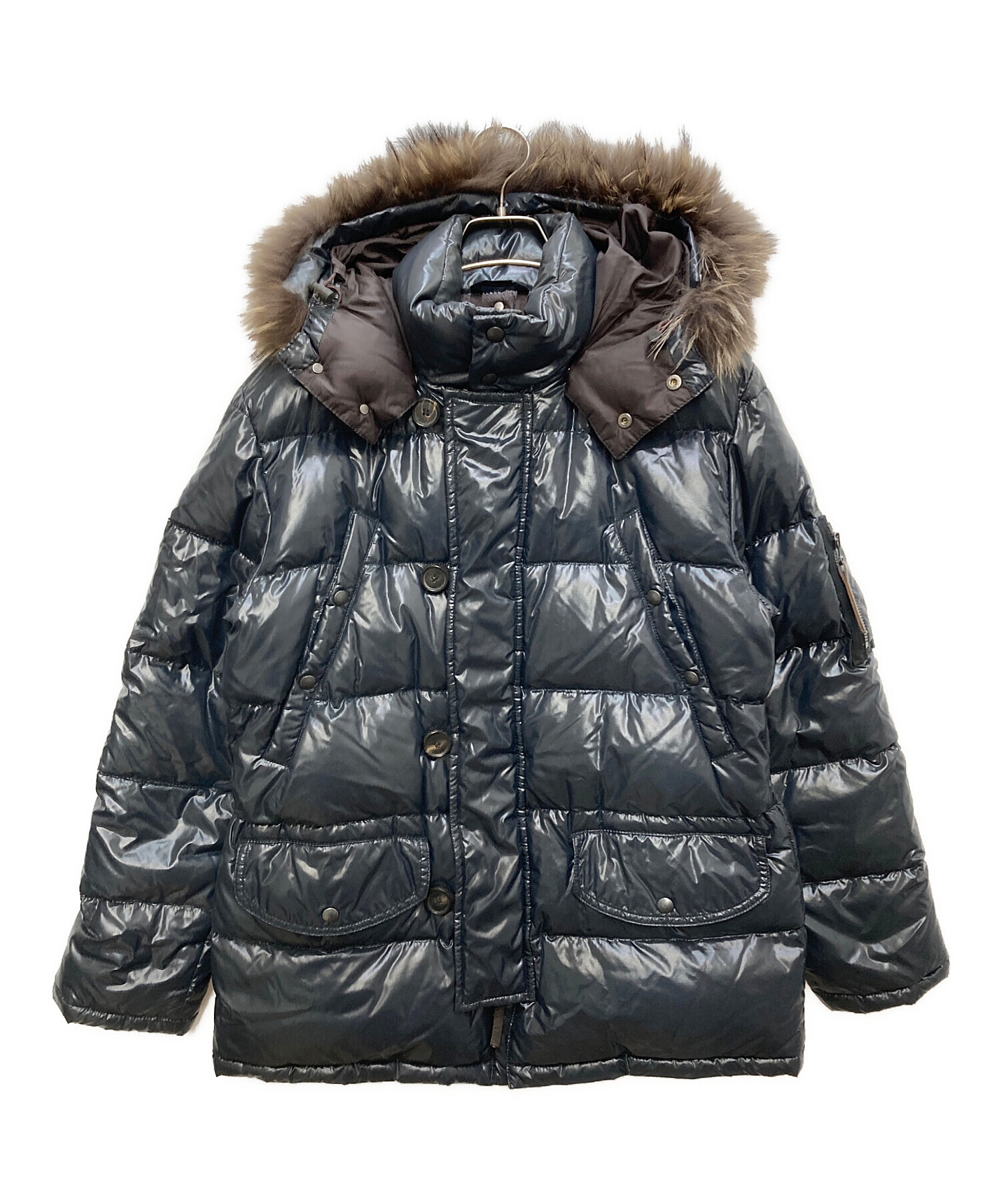 ★★DUVETICA★★ ダウンジャケット サイズ46 デュベディカ　ネイビー 中古・古着通販】DUVETICA (デュベティカ) DUVETICA ダウンジャケット