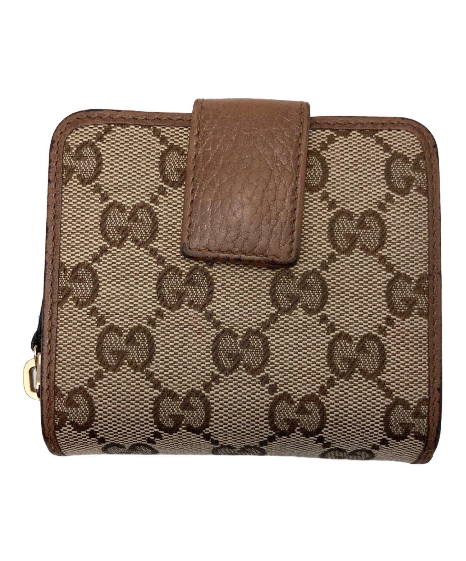 中古・古着通販】GUCCI (グッチ) GGキャンバスミニウォレット ベージュ