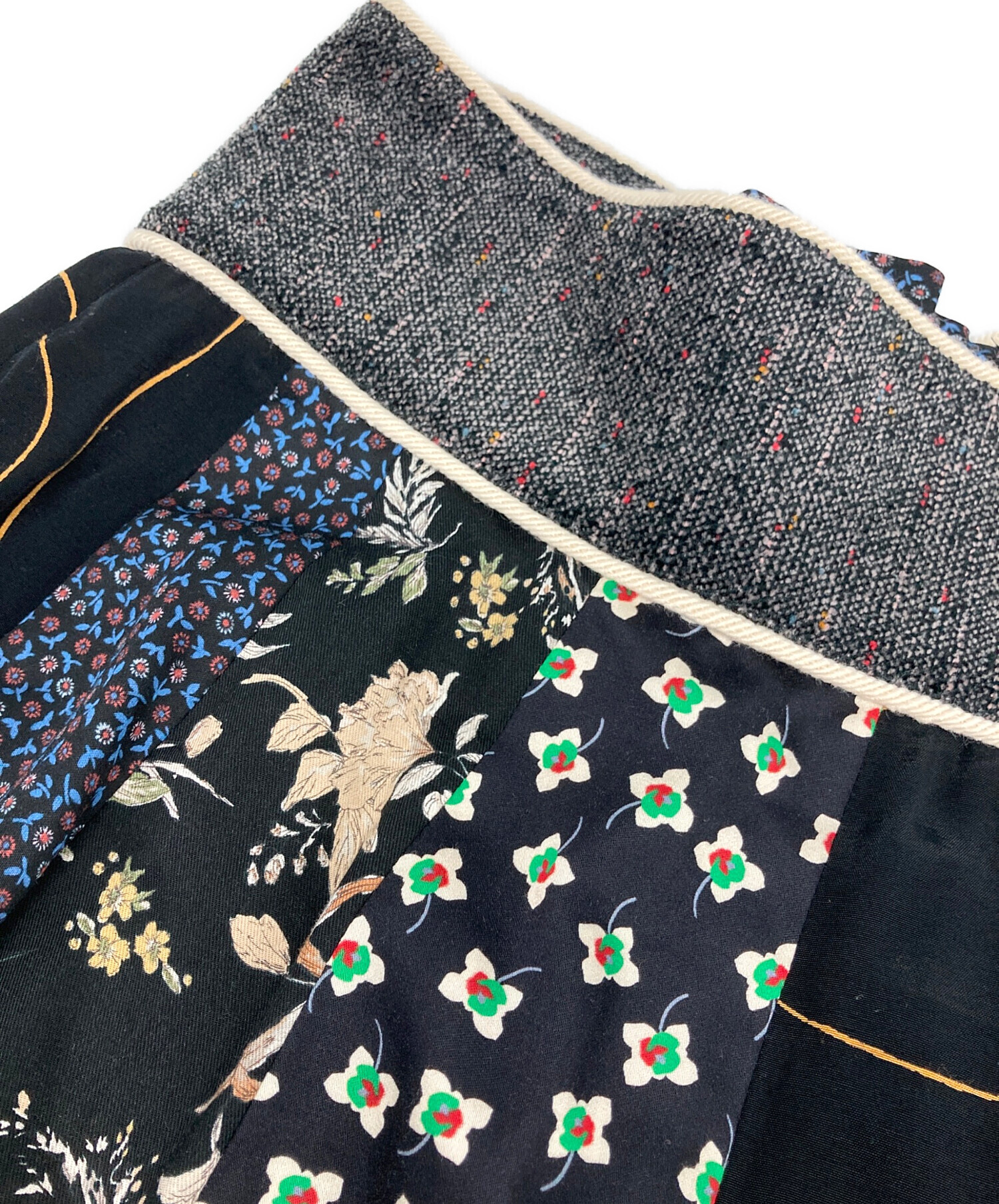 新品未使用タグ付き◎FUMIE TANAKA ロングスカート　サイズ2 中古・古着通販】FUMIE=TANAKA (フミエタナカ) patch long sk/パッチ