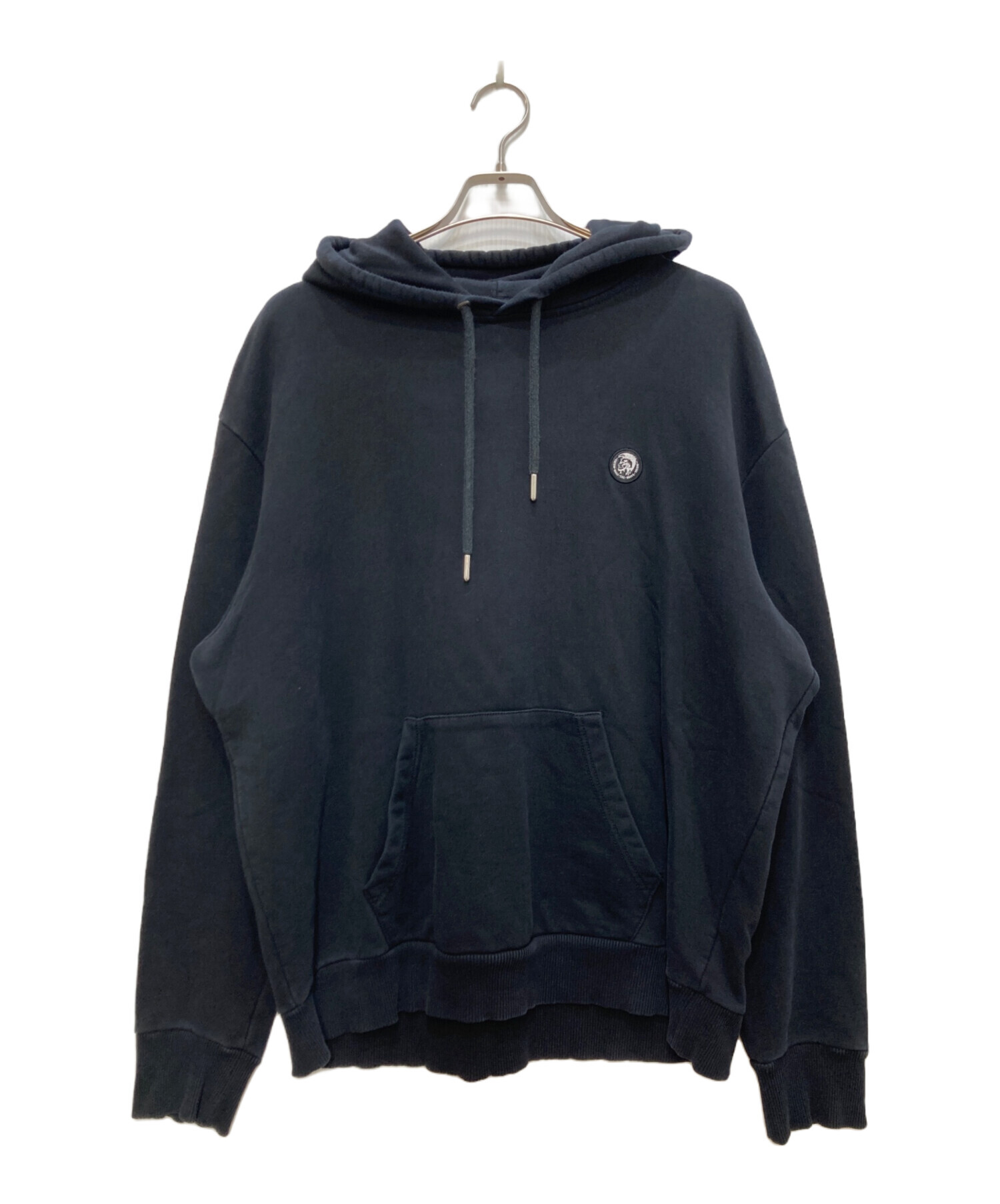 中古・古着通販】DIESEL (ディーゼル) プルオーバーパーカー ブラック 