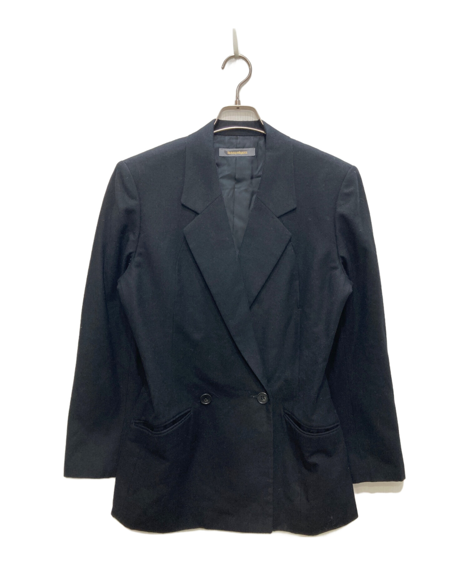 HOMME PLISSE ISSEY MIYAKE ダブル ジャケット ブラック Homme Plissé Issey Miyake Basics プリーツ ジャケット | ブラック