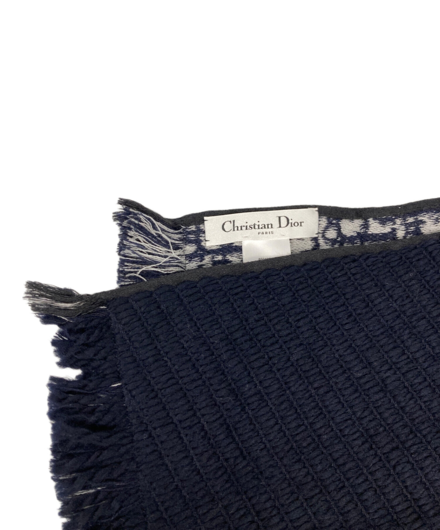 クリスチャンディオール ネイビー ブラック ストール、マフラー 中古・古着通販】Christian Dior (クリスチャン ディオール) ロゴ