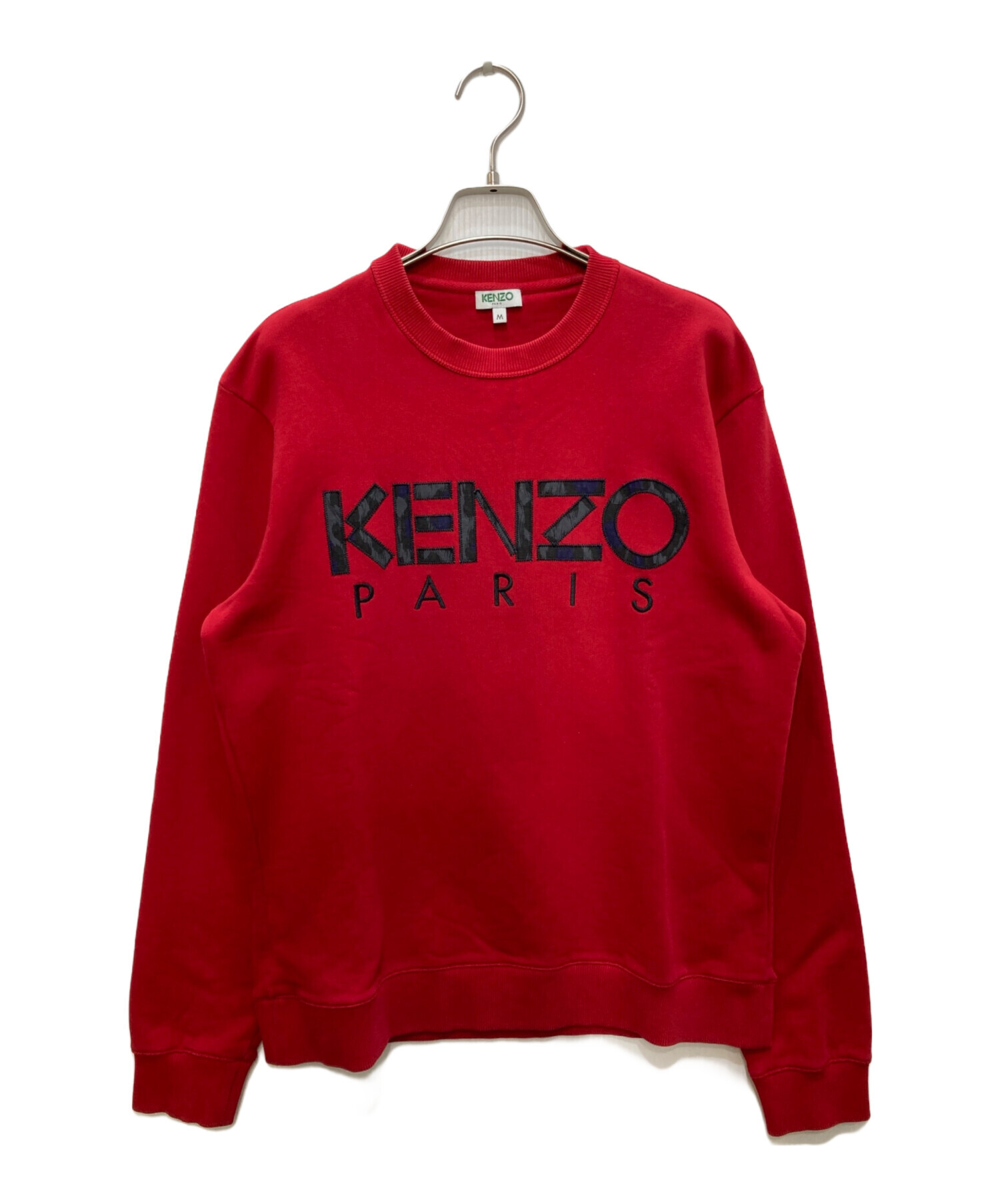 中古・古着通販】KENZO (ケンゾー) ロゴスウェット レッド サイズ:Ⅿ 