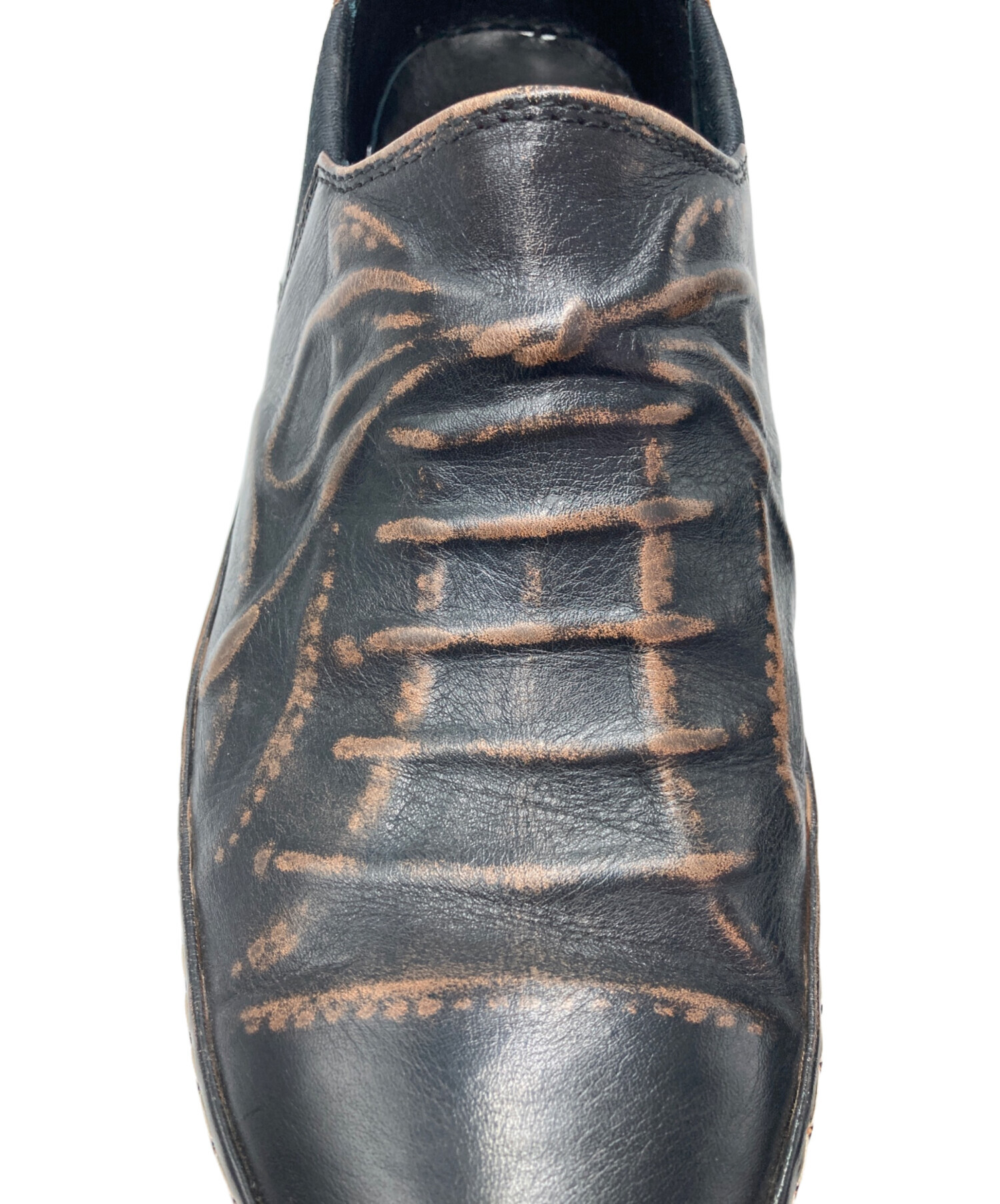 【未使用】 MIHARA YASUHIRO ドレスシューズ 25cm 中古・古着通販】MIHARA YASUHIRO (ミハラヤスヒロ) 炙り出し レザー