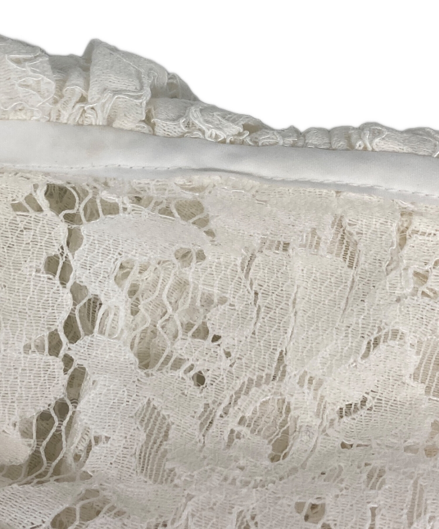 中古・古着通販】CADUNE (カデュネ) 総レースブラウス ホワイト サイズ