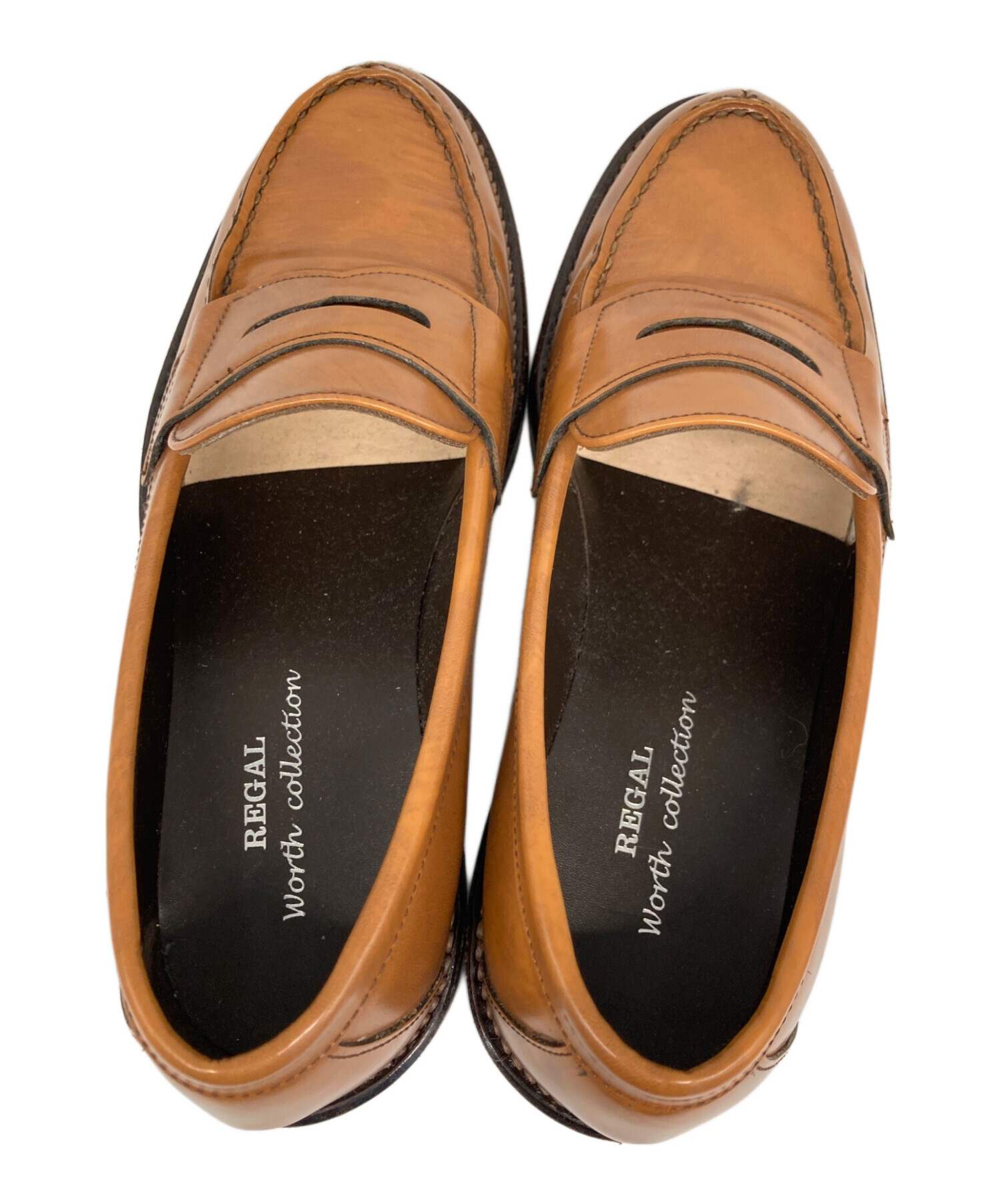 新品・未使用【REGAL】ペニーローファー/革靴/24.5/ローファー/茶 中古・古着通販】REGAL (リーガル) ペニーコインローファー ブラウン