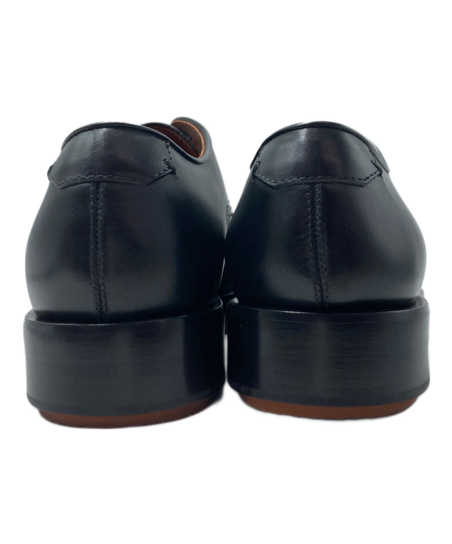 中古・古着通販】ZEGNA (ゼニア) レザーダービーシューズ ブラック