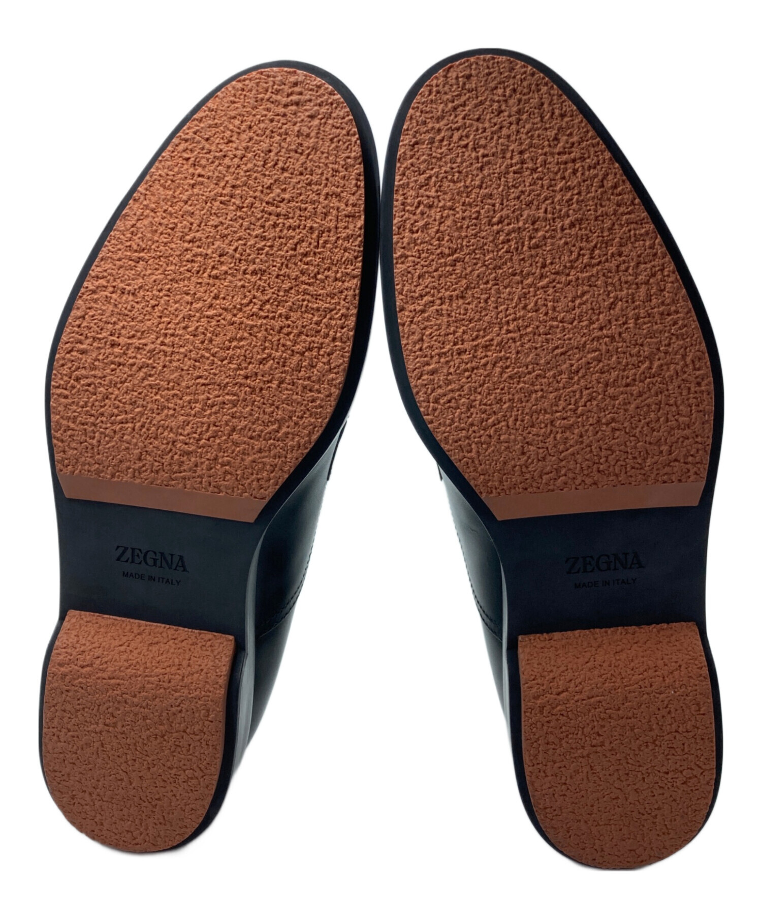 中古・古着通販】ZEGNA (ゼニア) レザーダービーシューズ ブラック