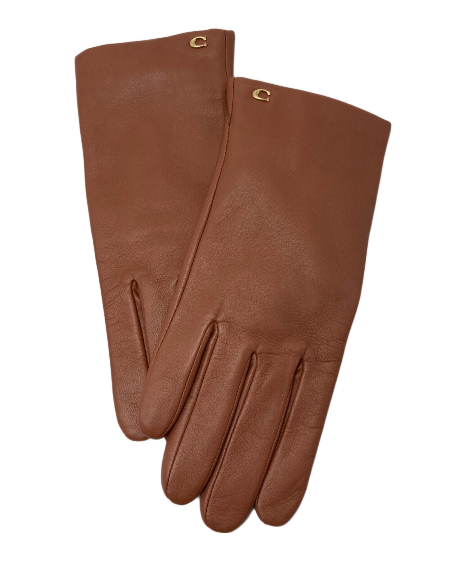 新品＊正規品 COACH コーチ 手袋 シープ レザー ウール ブラウン S 中古・古着通販】COACH (コーチ) シープレザーグローブ ブラウン 未