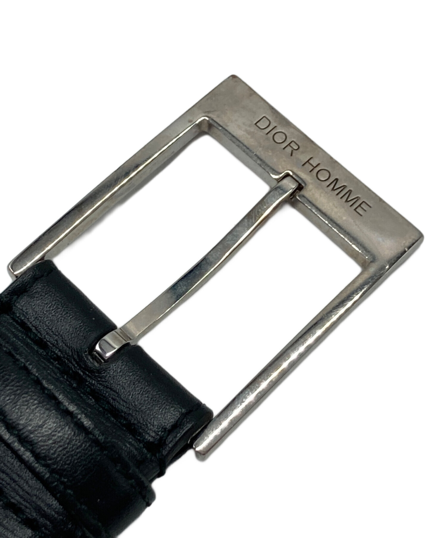 中古・古着通販】DIOR HOMME (ディオール オム) レザーベルト ブラック