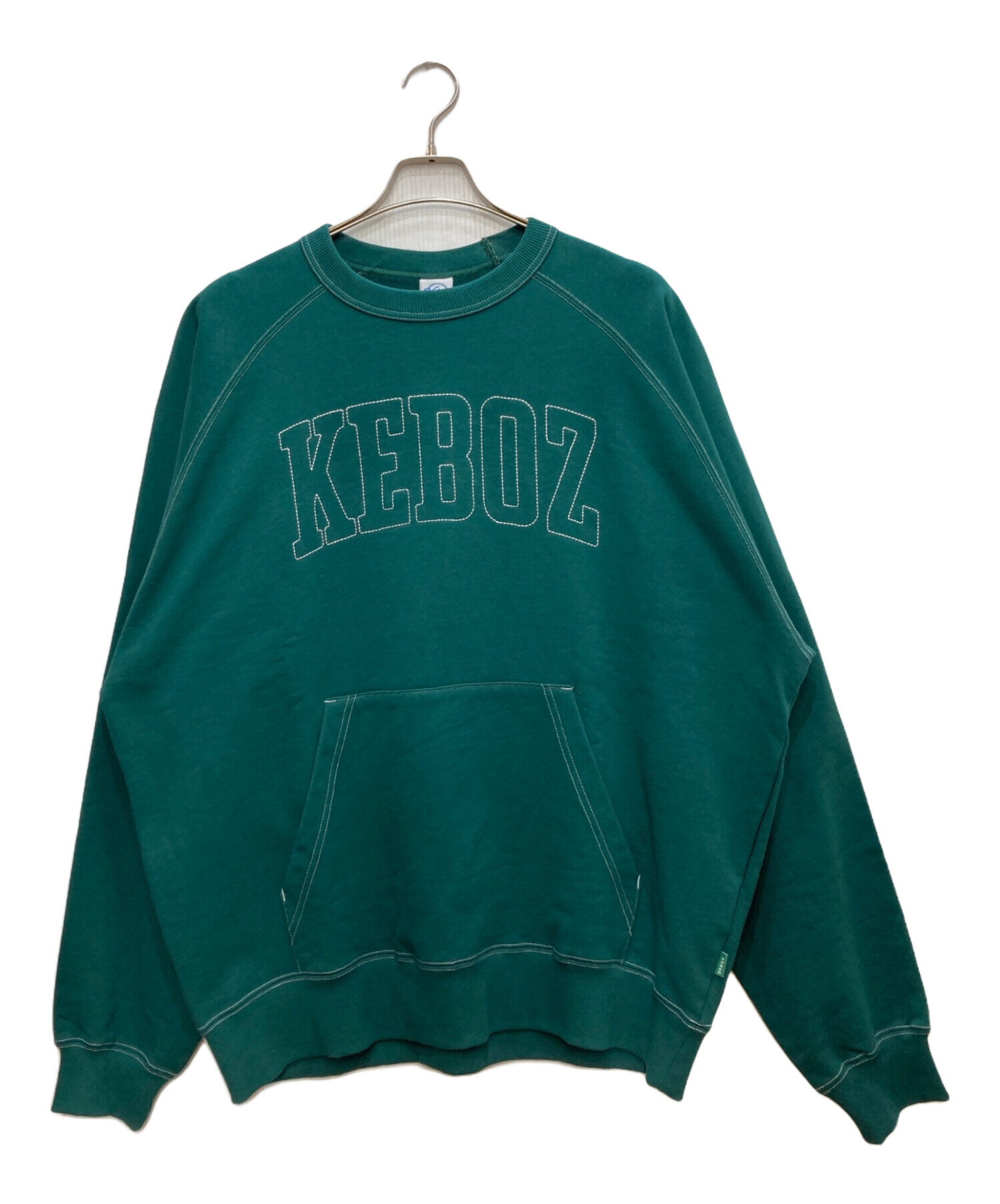 中古・古着通販】KEBOZ (ケボズ) ロゴスウェット グリーン サイズ:L 
