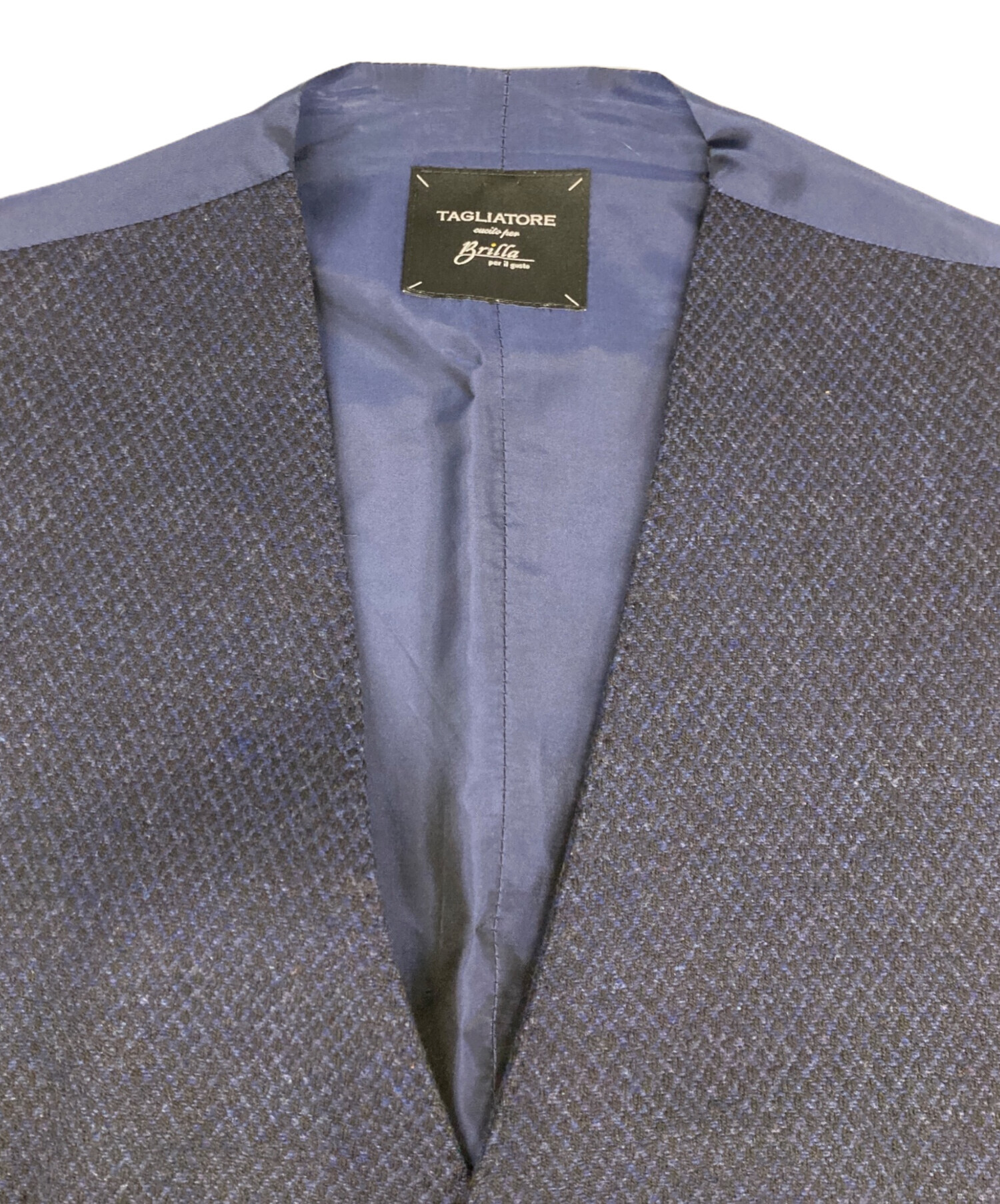 中古・古着通販】TAGLIATORE (タリアトーレ) 切替ジレ ネイビー サイズ